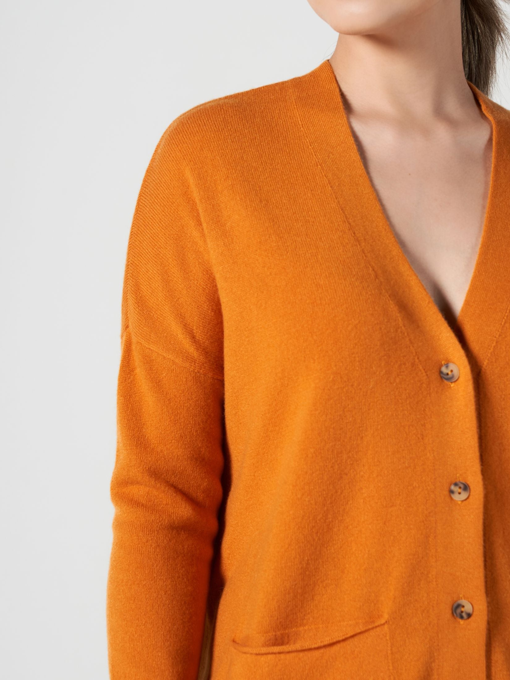 Cashmere Loose Pocket Cardigan