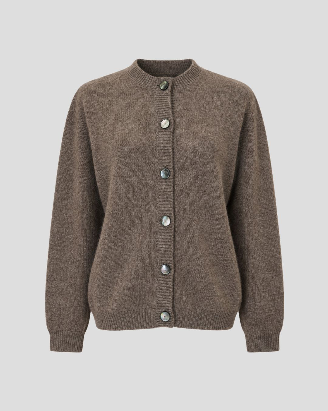 Yak Down Round Neck Cardigan