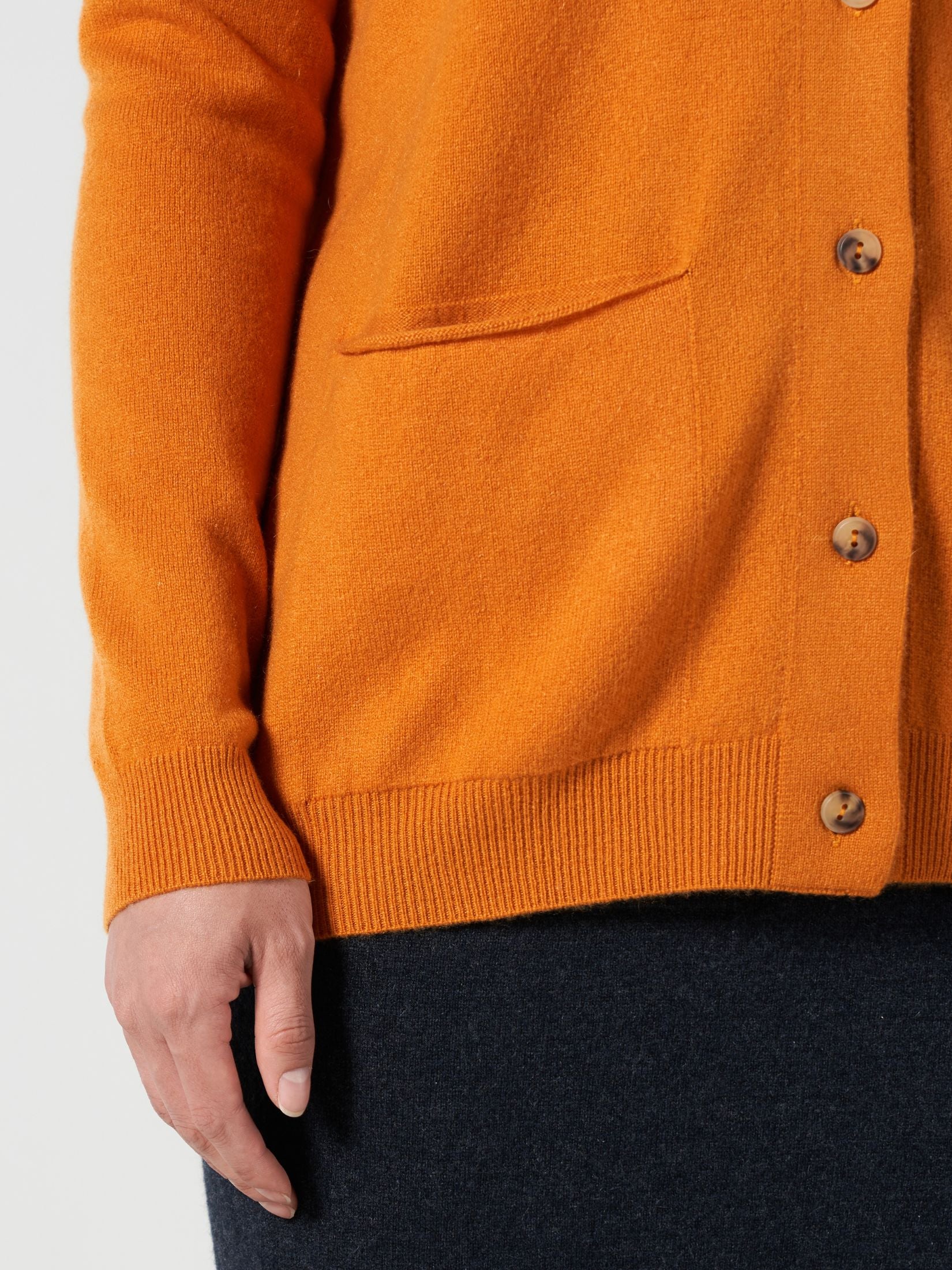 Cashmere Loose Pocket Cardigan