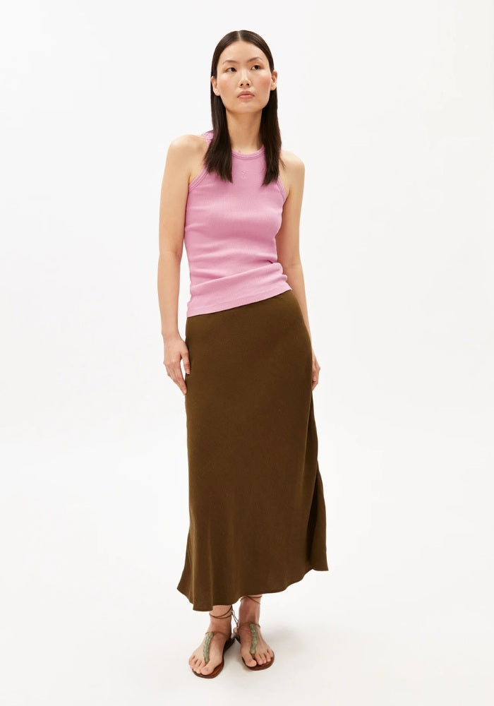Lenovaa Lino Slip Skirt