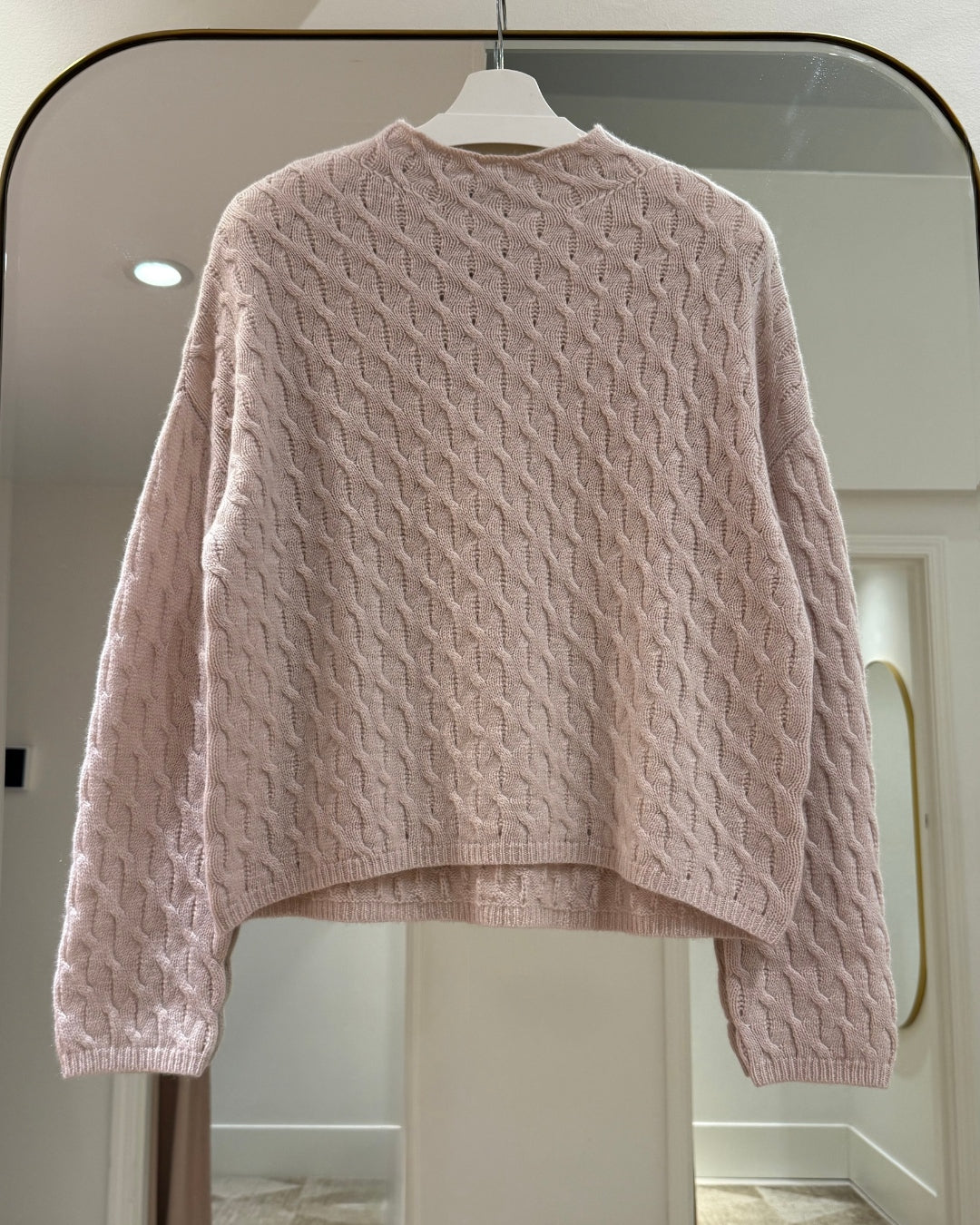 Cashmere Cable Knit Hi Neck