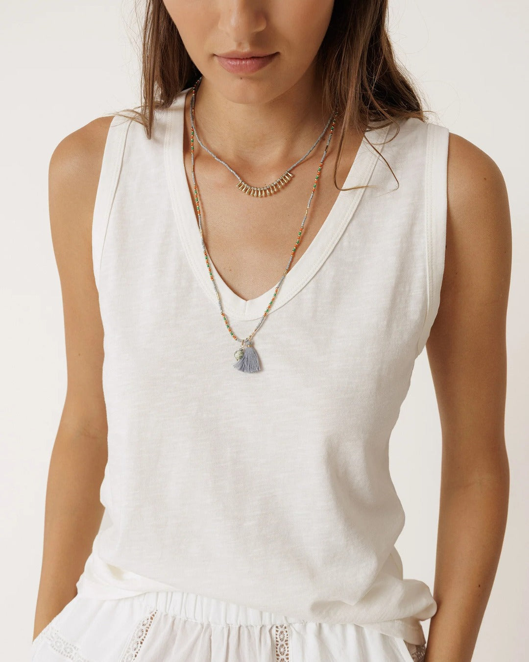 Double Charity Beaded Necklace