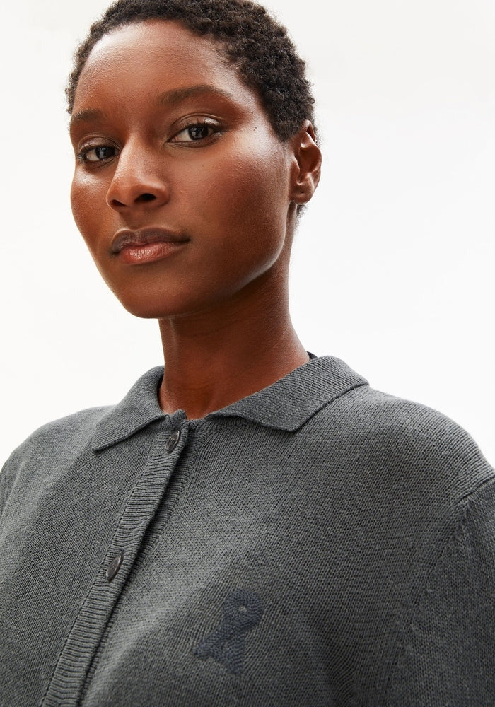 Short Sleeve Linen Blend Cardigan