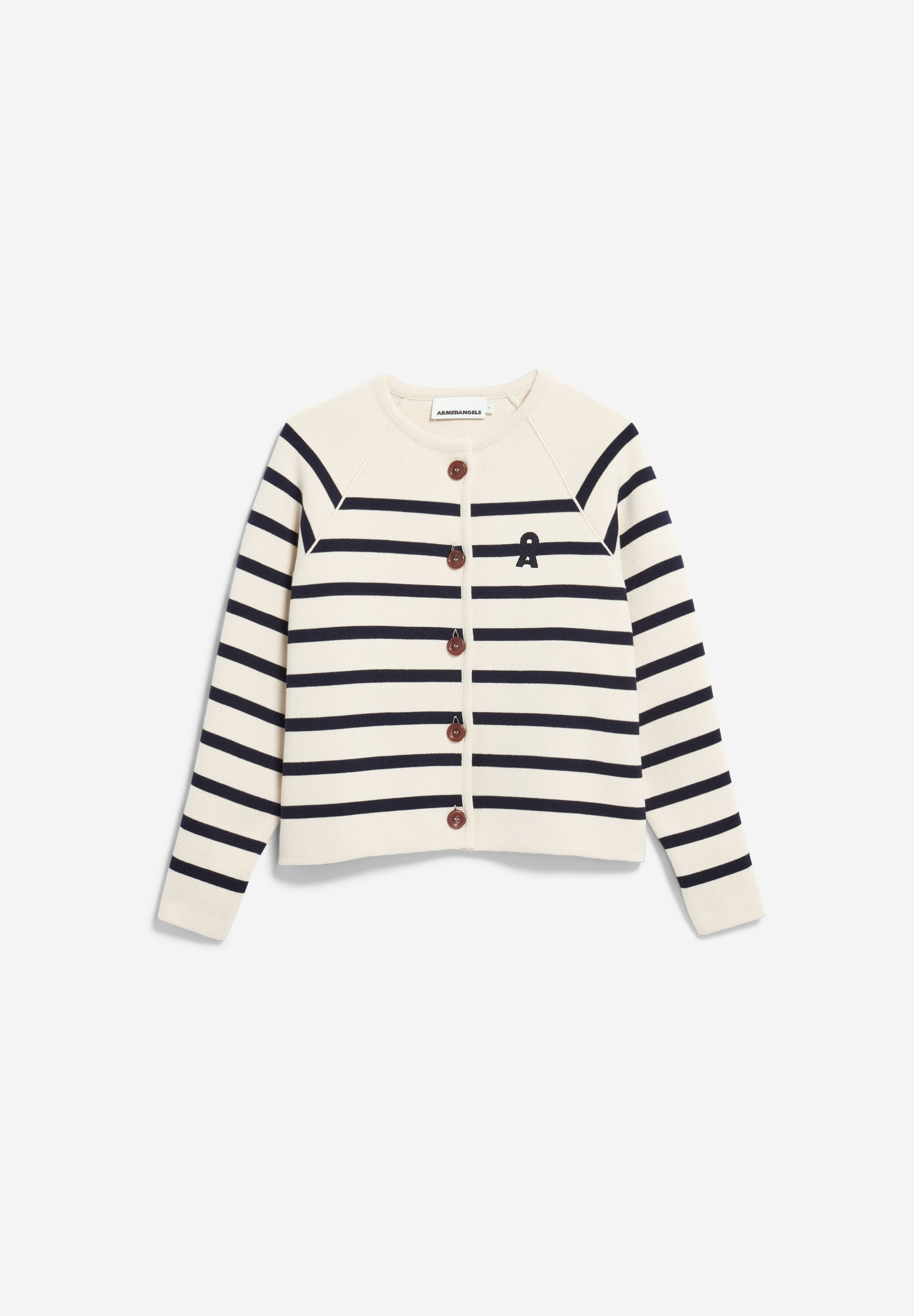 Placed Stripe Knit Cardigan Jacket
