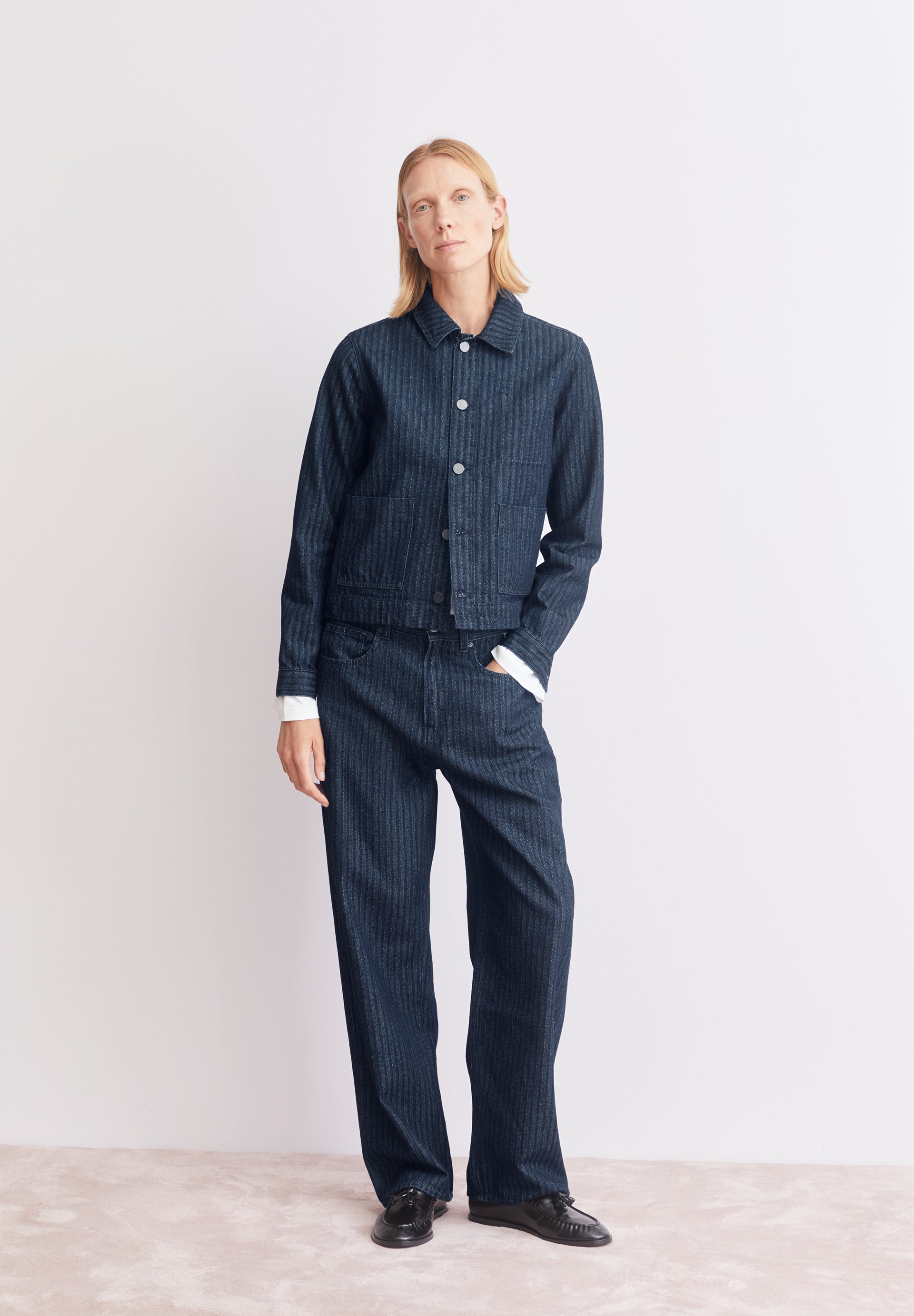 Herringbone Denim Chore Jacket