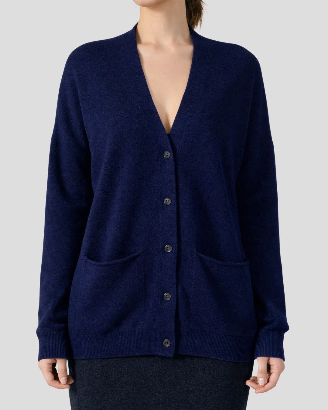 Cashmere Loose Pocket Cardigan