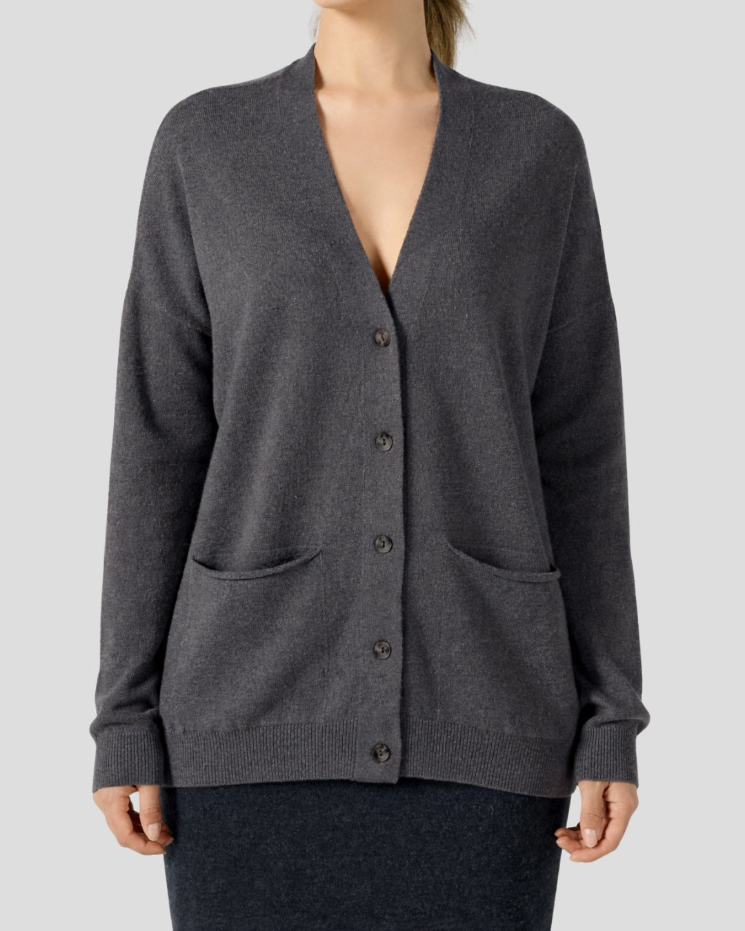Cashmere Loose Pocket Cardigan