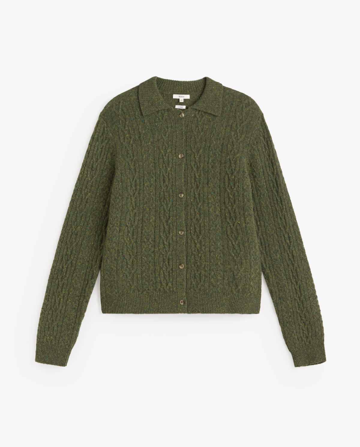 Cable Knit Tweed Cardigan