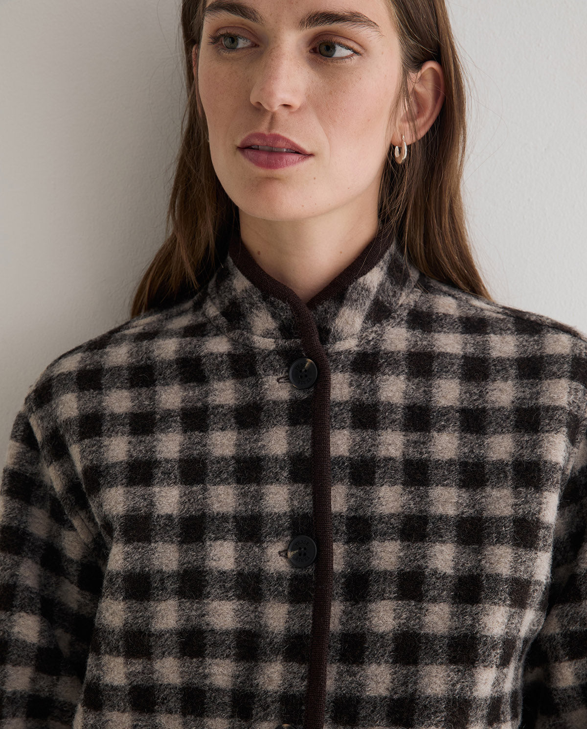 Short Boiled Wool Coat