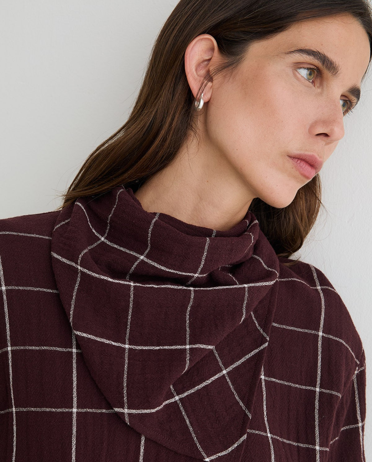 Check Shirt With Scarf