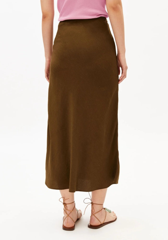 Lenovaa Lino Slip Skirt