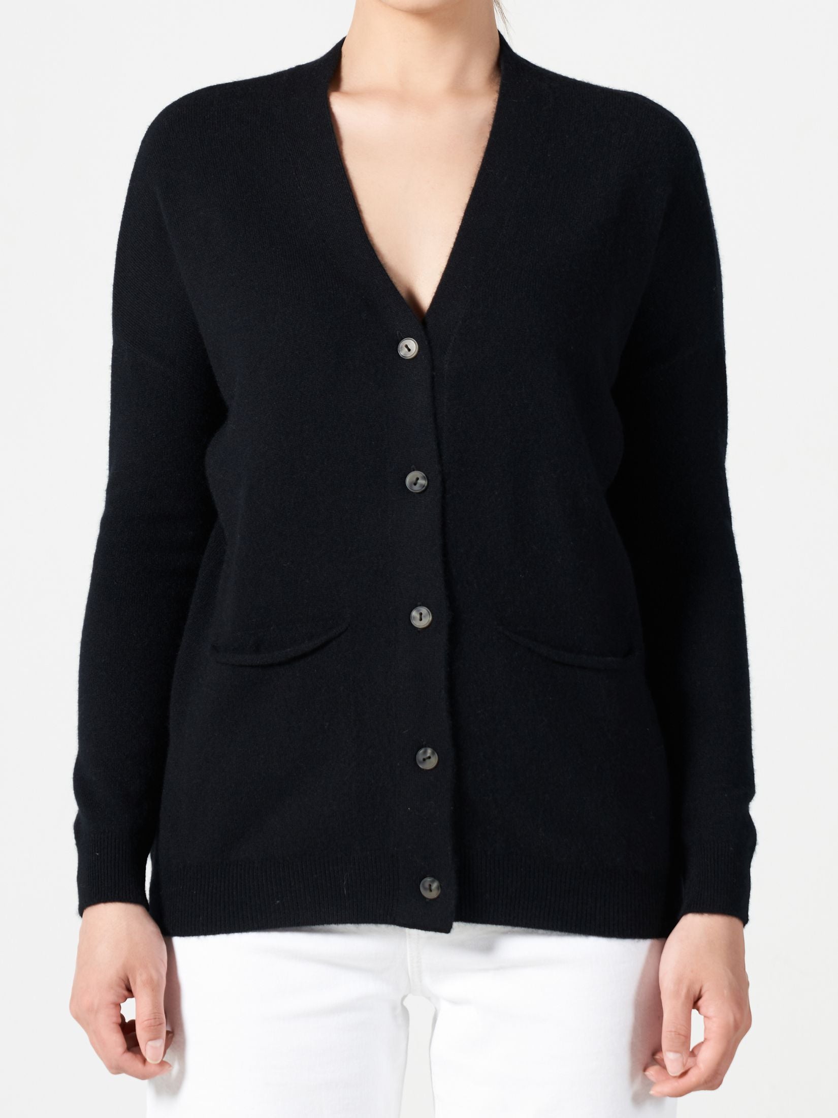 Cashmere Loose Pocket Cardigan