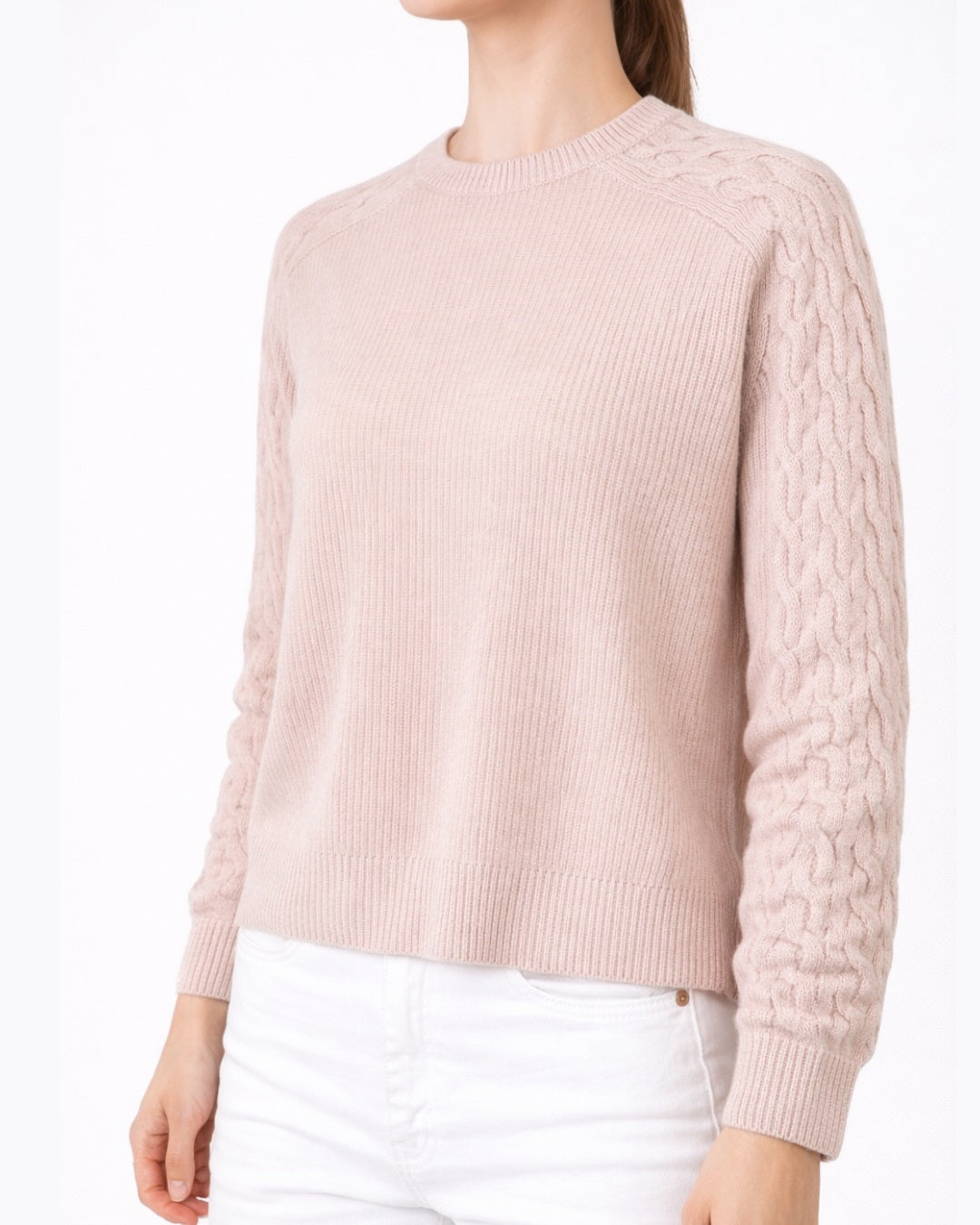 Cashmere Cable Knit Round Neck