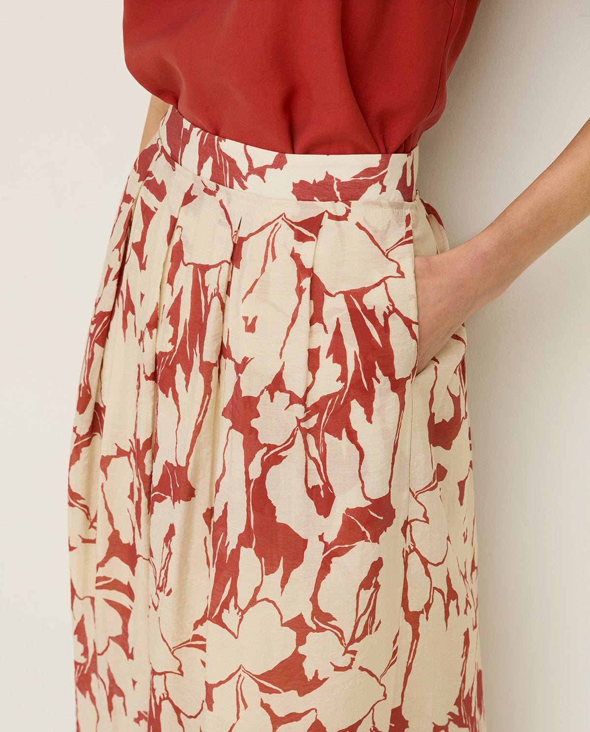 Manilas Printed Viscose Skirt