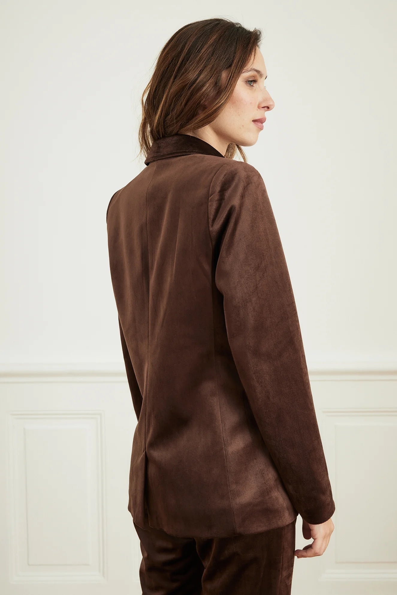 Velour Blazer Brown