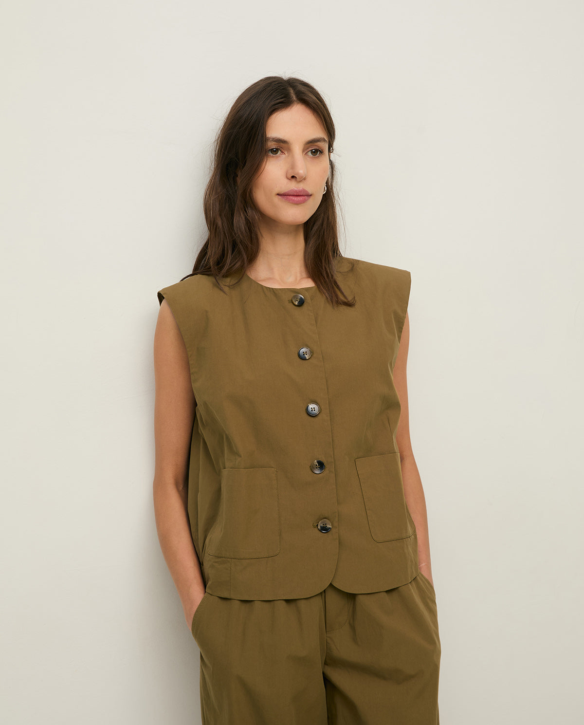 Carli Poplin Vest