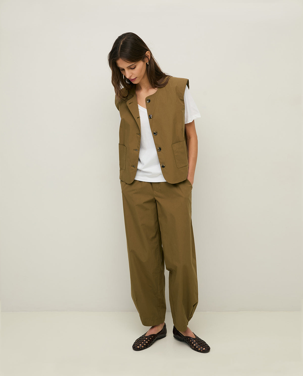 Carli Poplin Vest