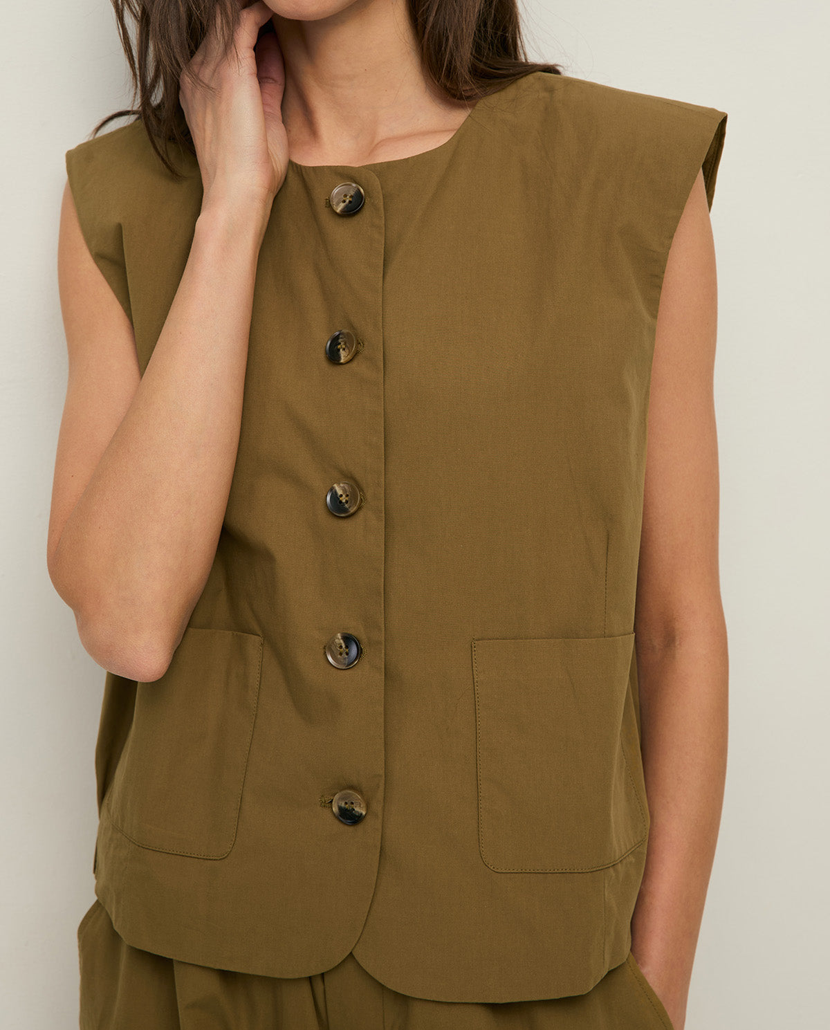 Carli Poplin Vest