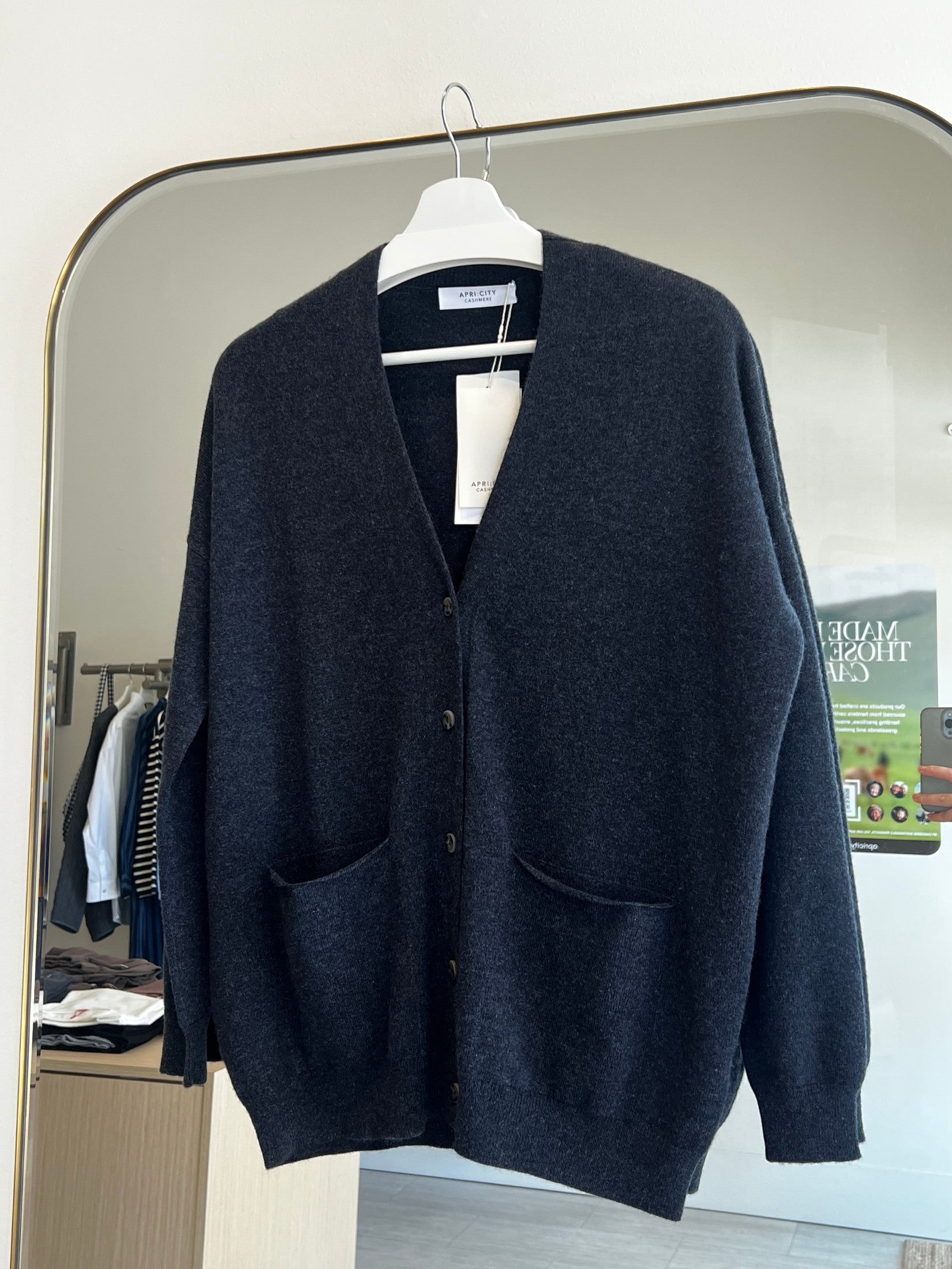 Cashmere Loose Pocket Cardigan