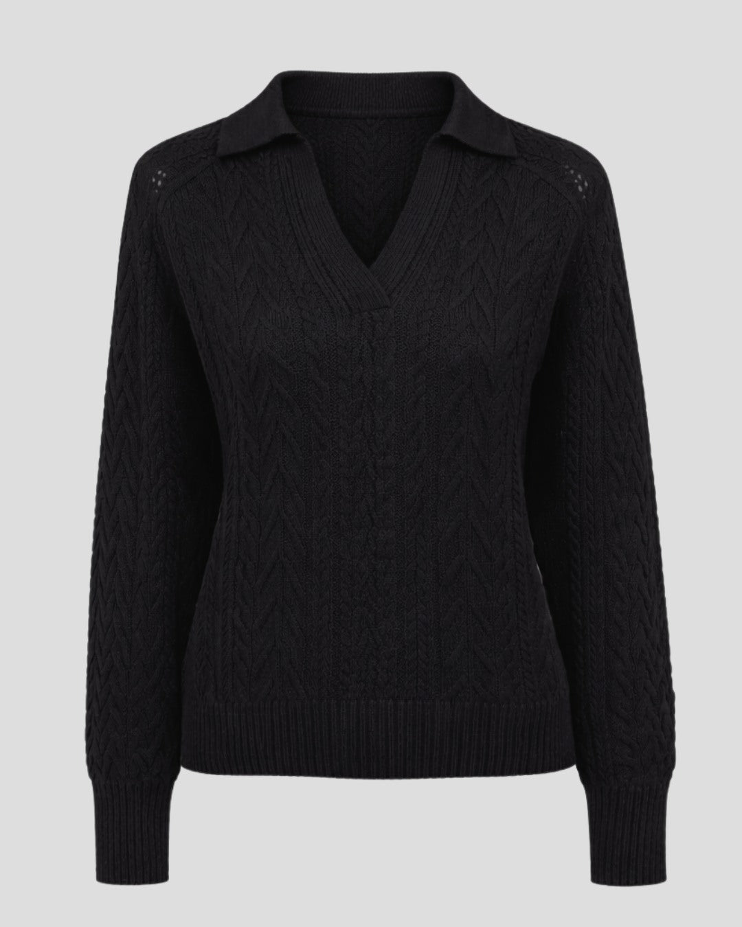 Cashmere Lace Stitch Polo
