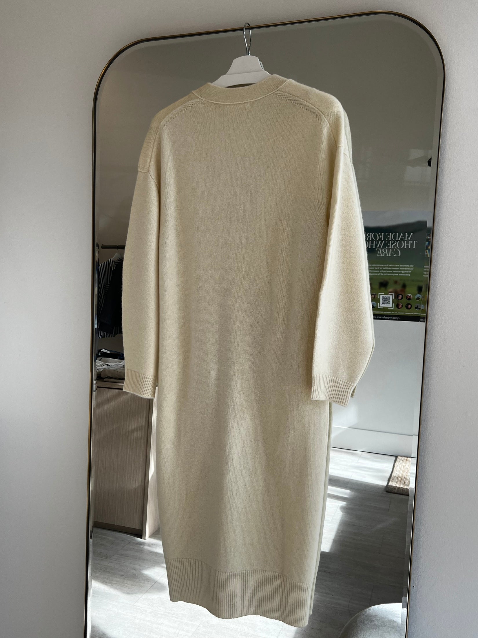 Cashmere Long Cardigan-Cream