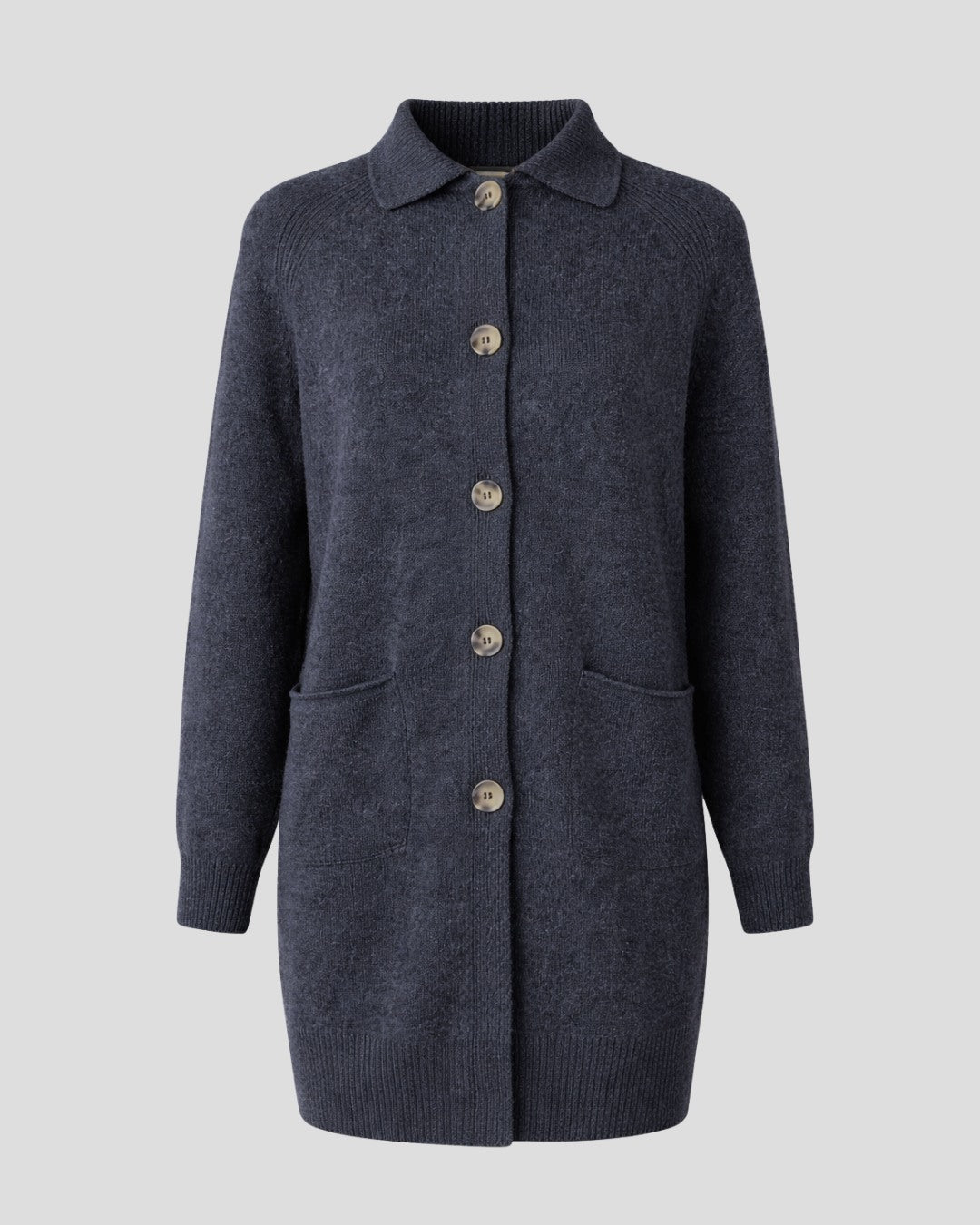 Cashmere Long Polo Cardigan