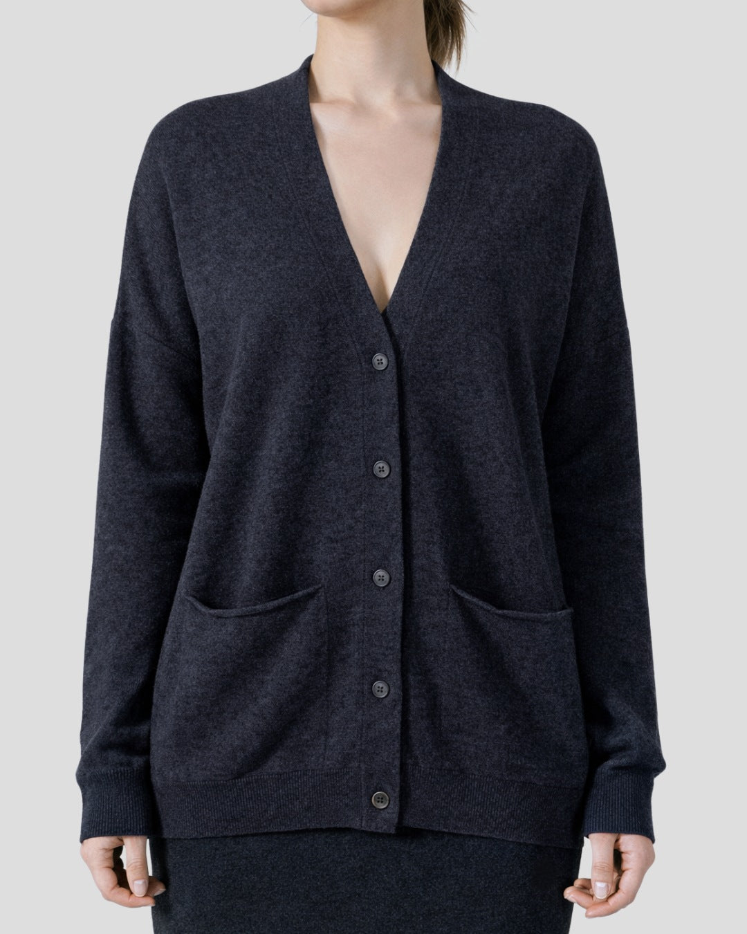 Cashmere Loose Pocket Cardigan