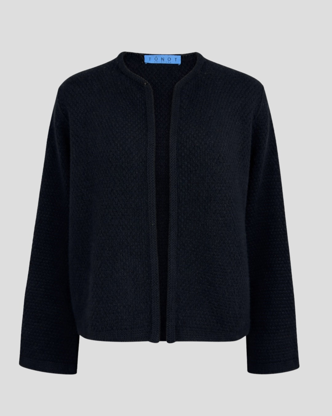 Cashmere Moss Stitch Round Neck Cardigan