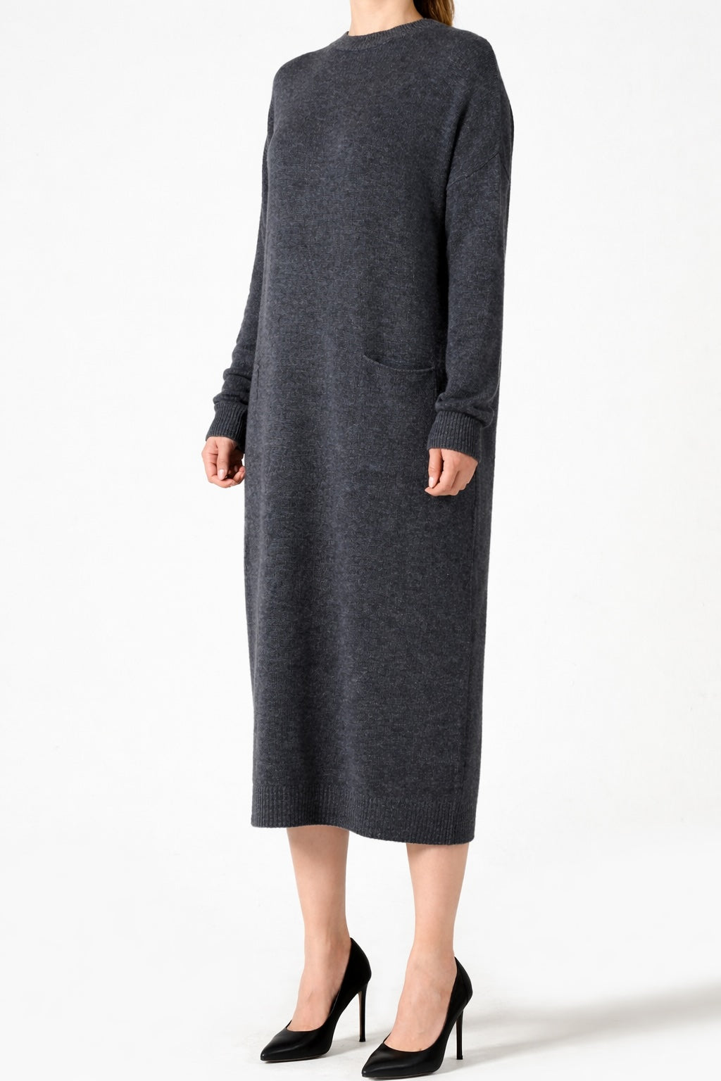 Cashmere One Pocket Loose Dress
