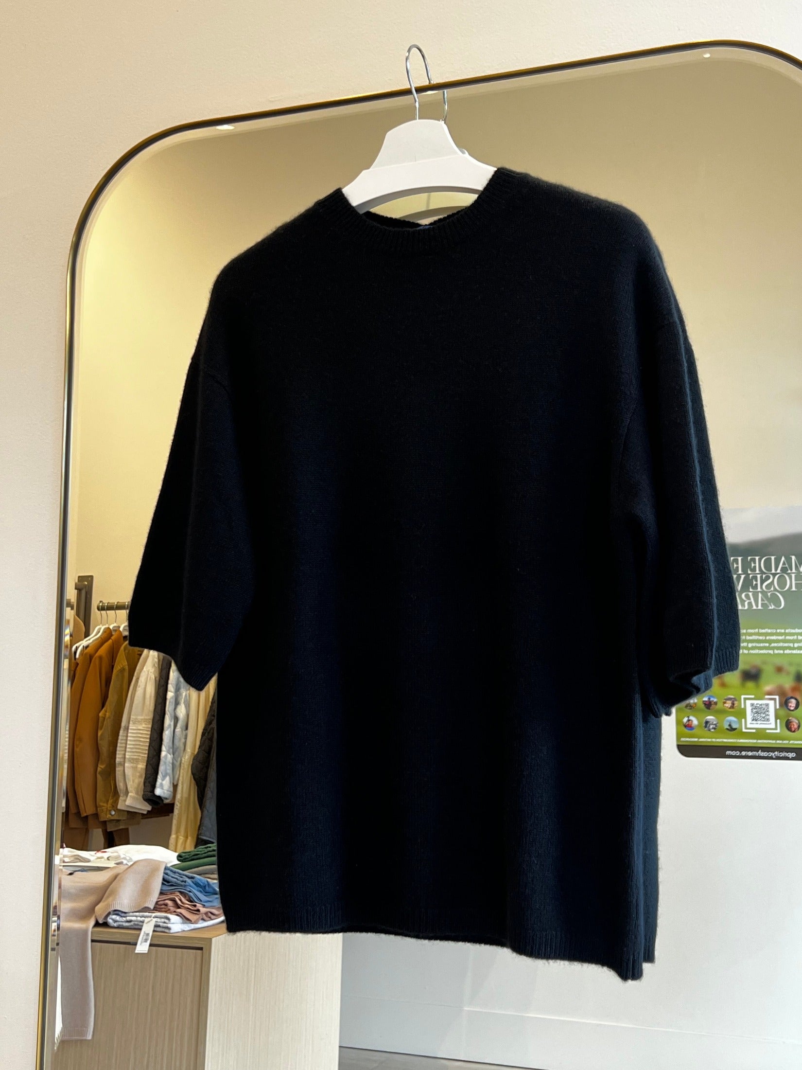 Cashmere Short Sleeve Round Neck