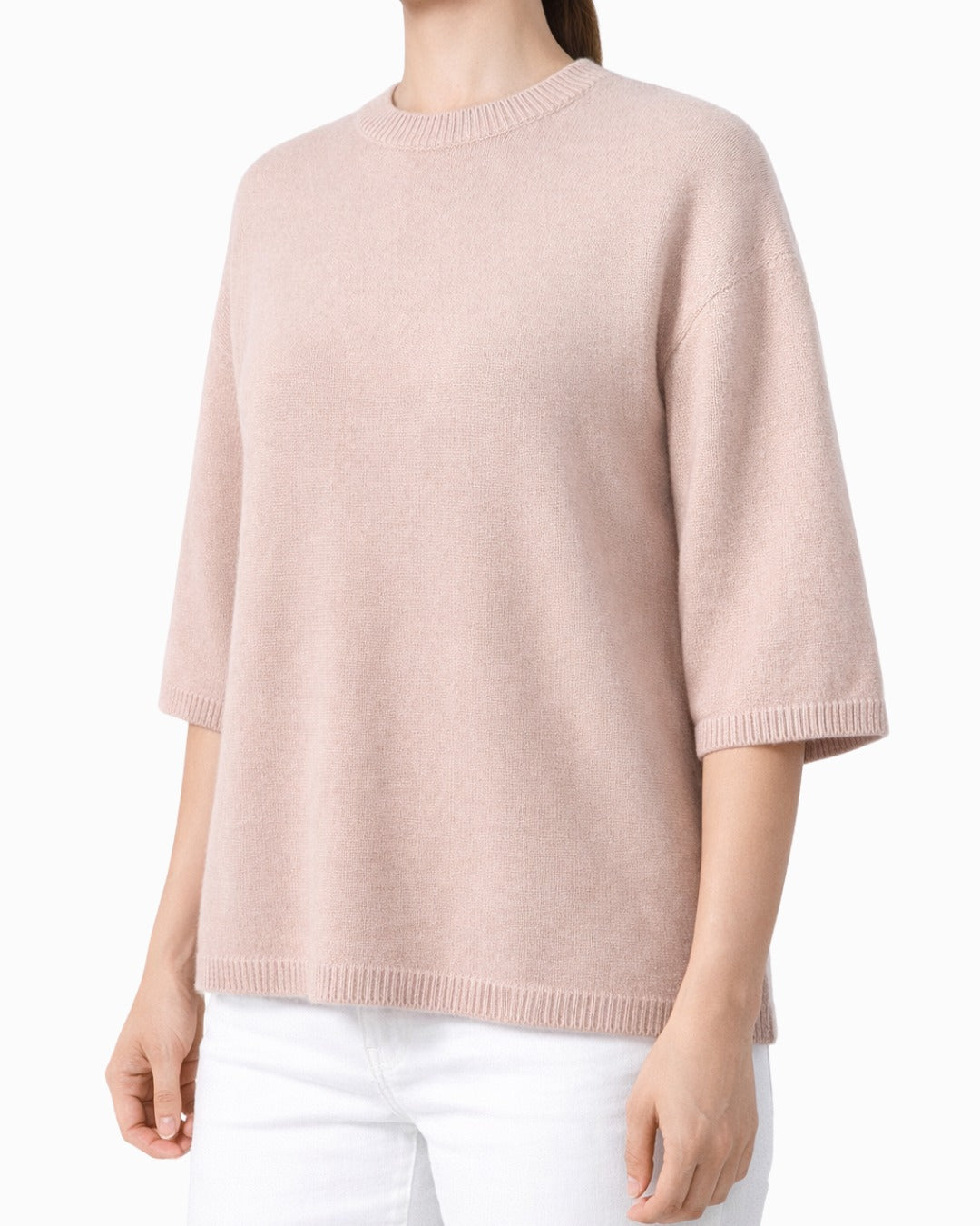 Cashmere Short Sleeve Round Neck
