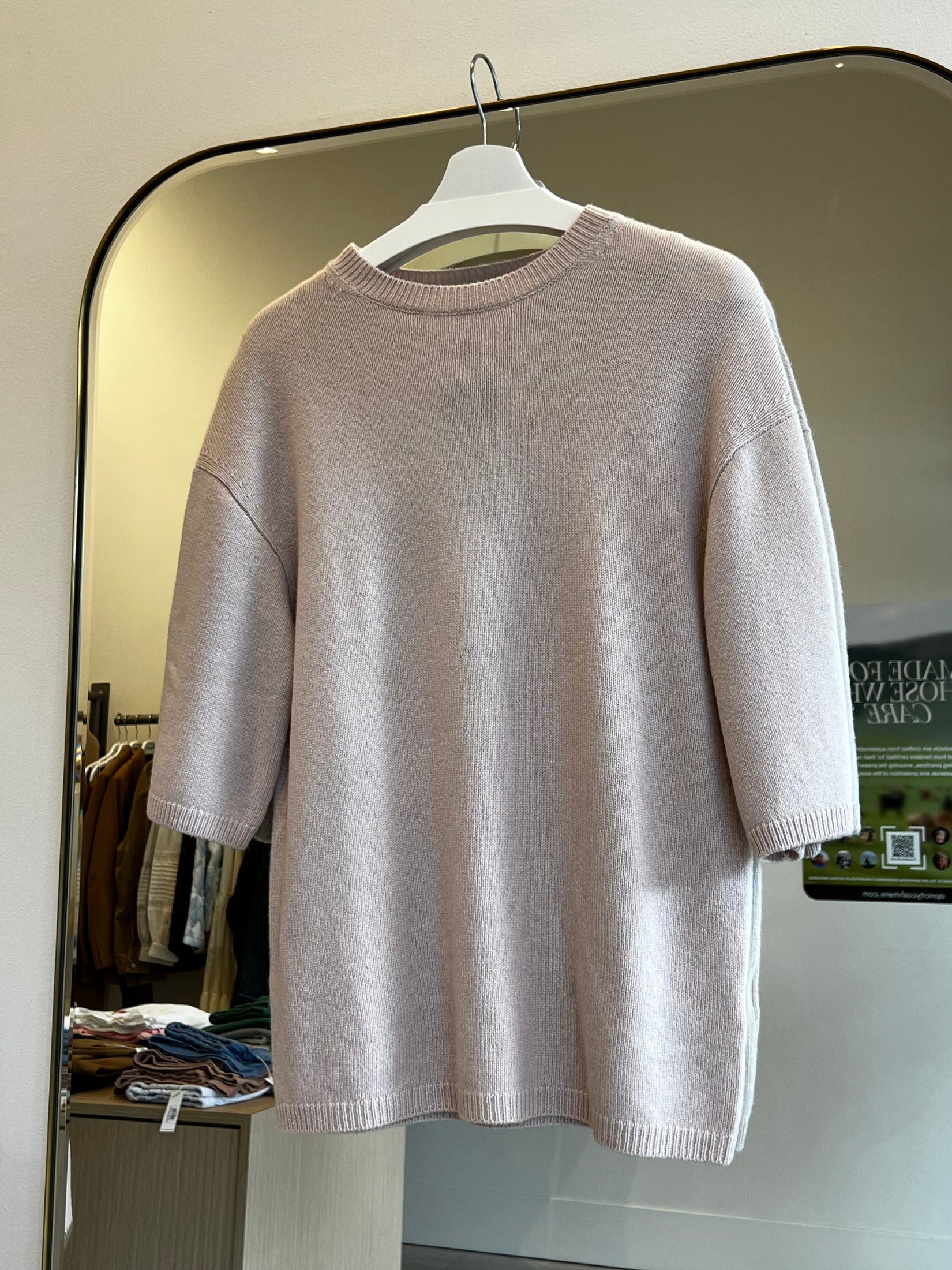 Cashmere Short Sleeve Round Neck