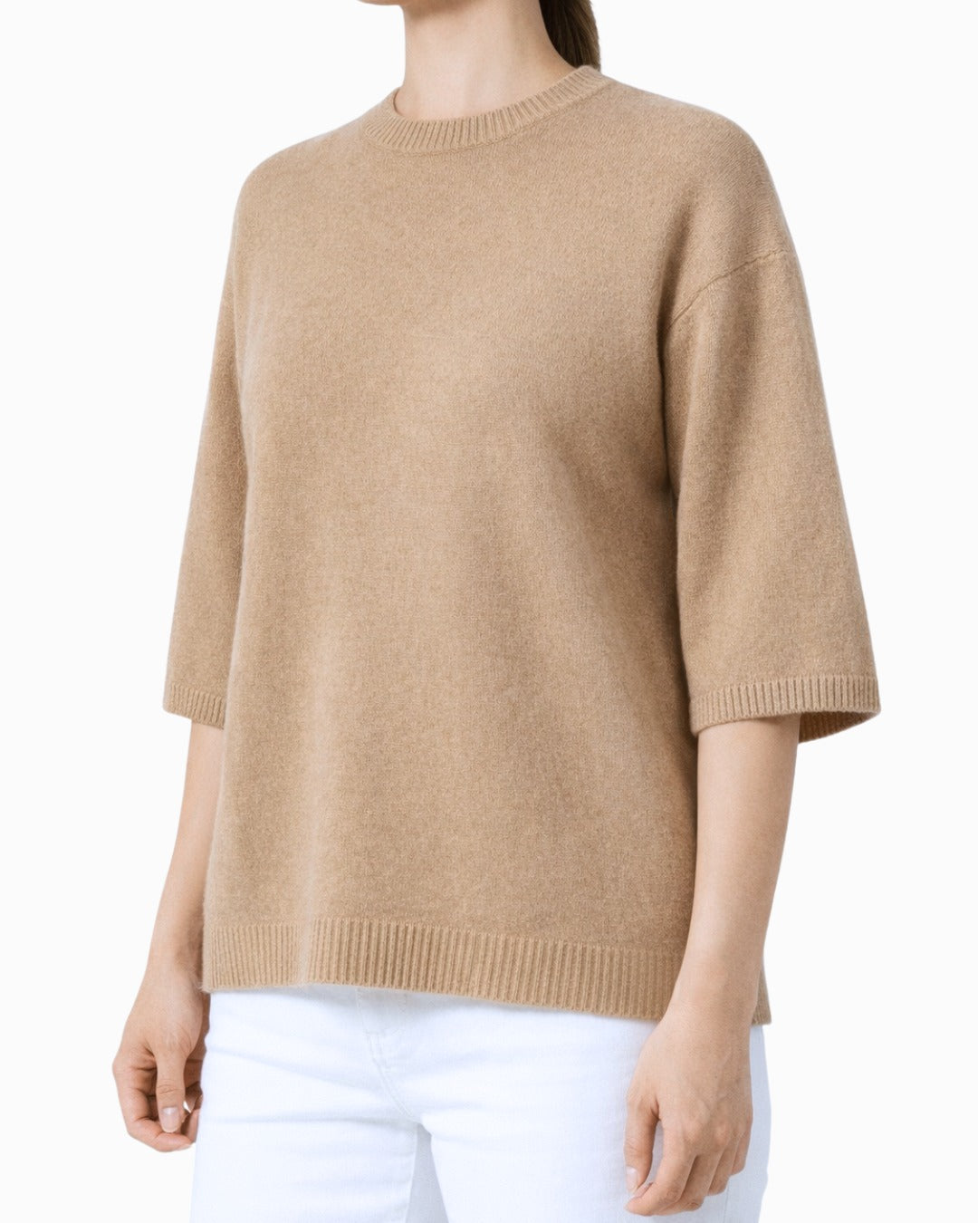 Cashmere Short Sleeve Round Neck