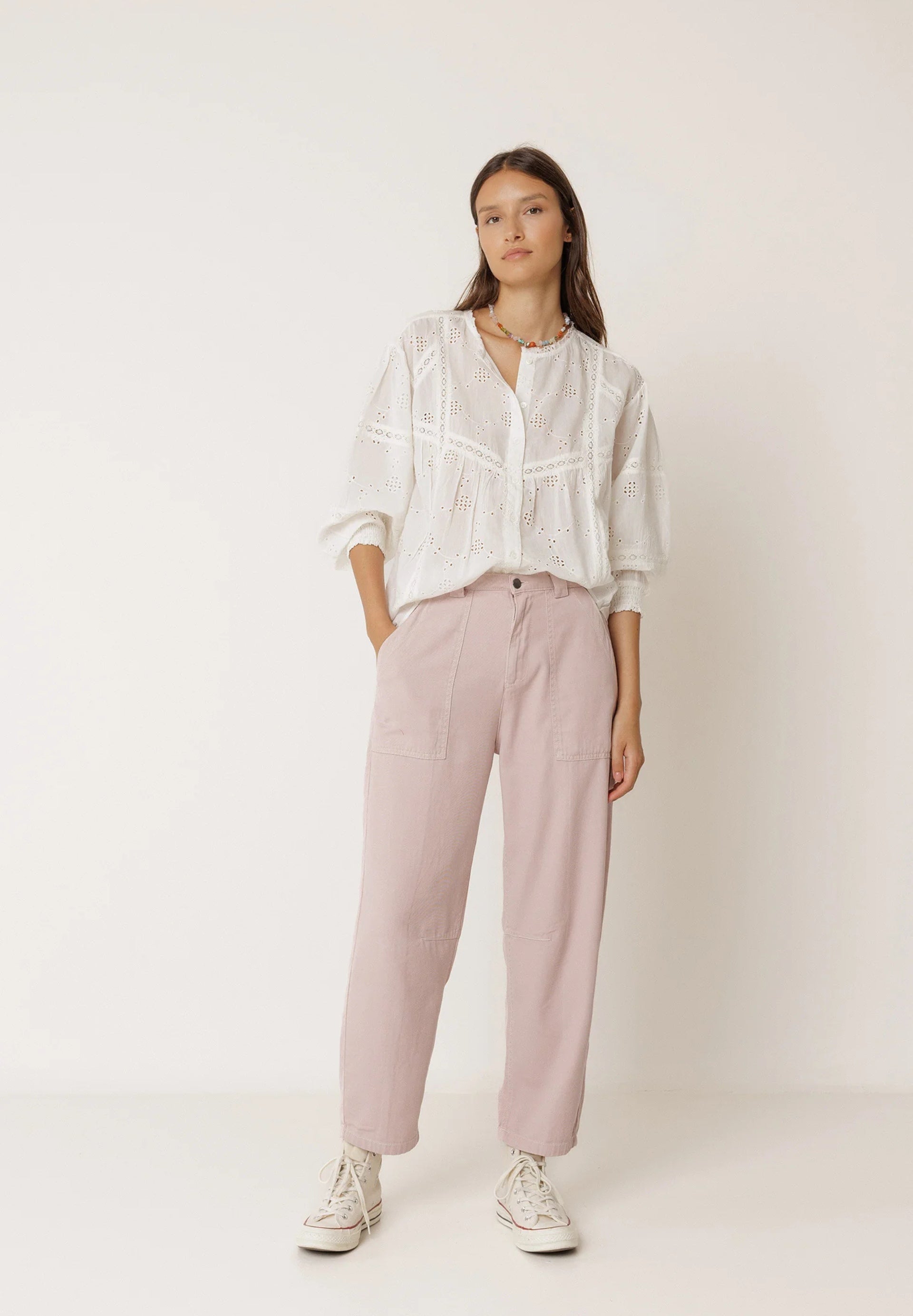 Schiffli Embroidery Shirt