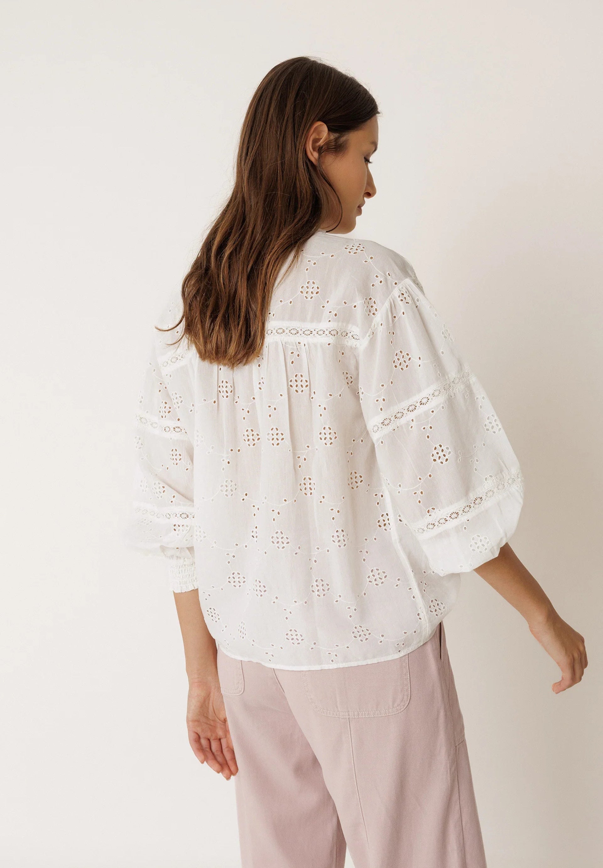 Schiffli Embroidery Shirt