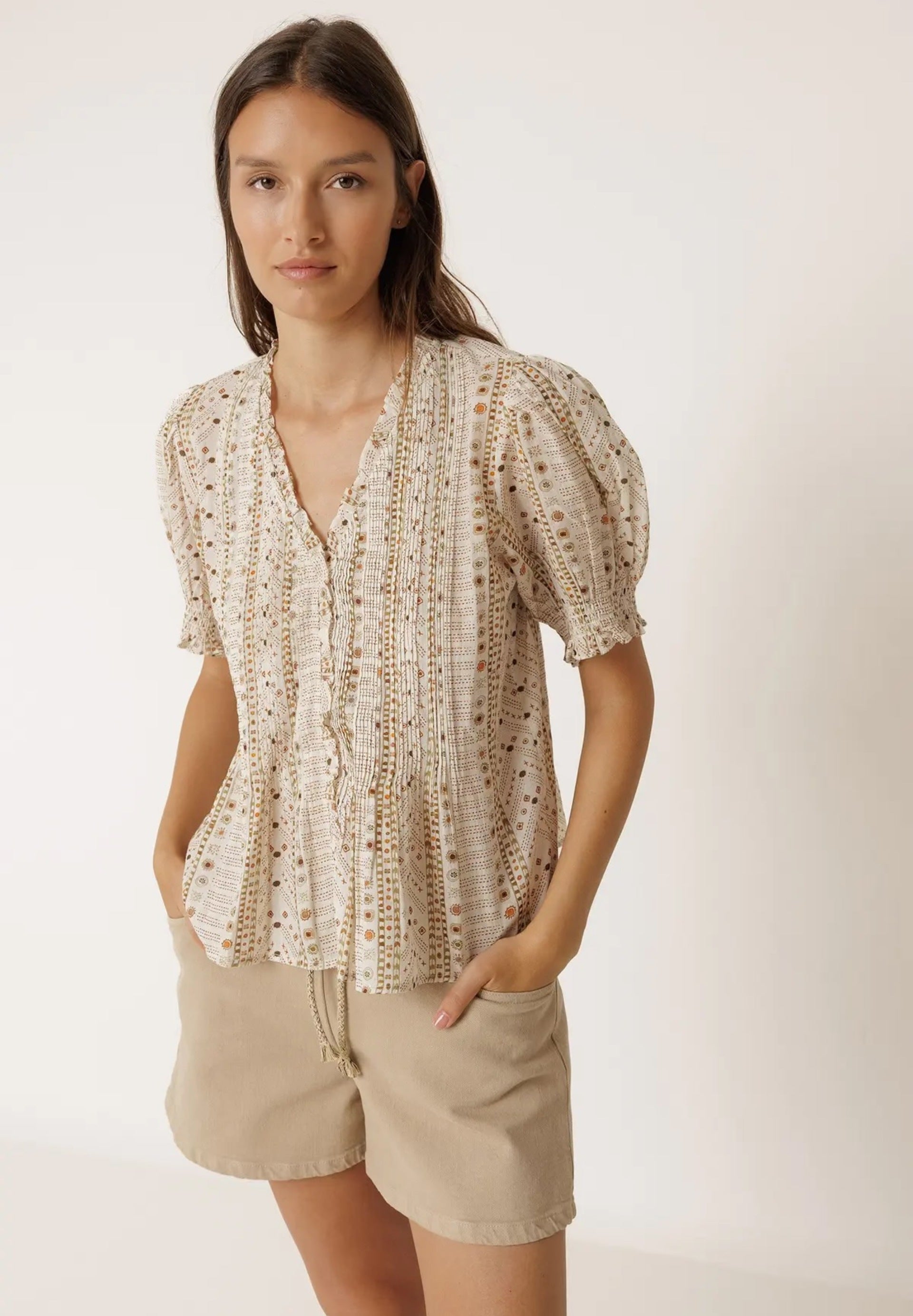 Micro Ruffle Shirt
