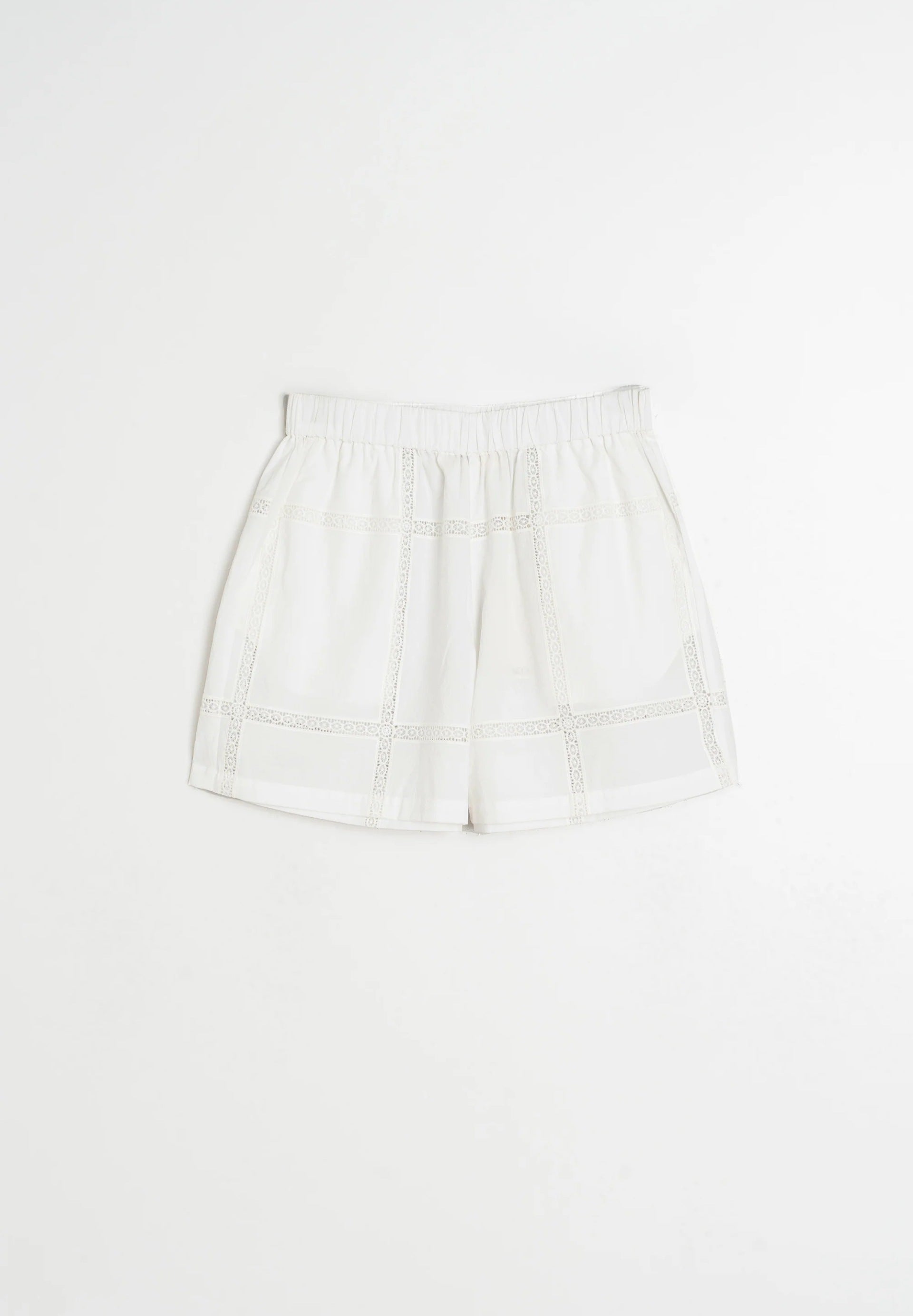 Lace Poplin Shorts