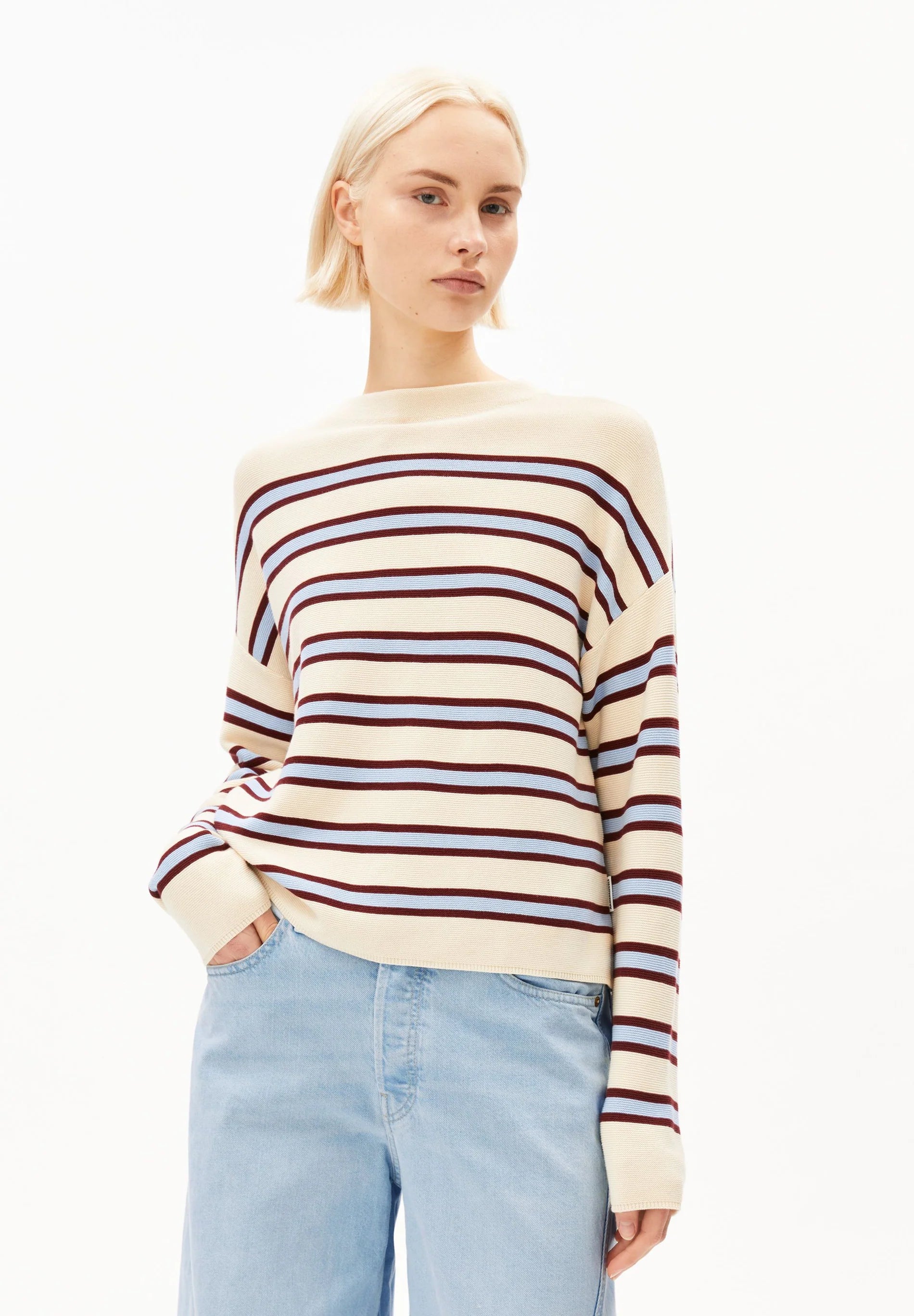 Merinaa Stripes Knit Sweater