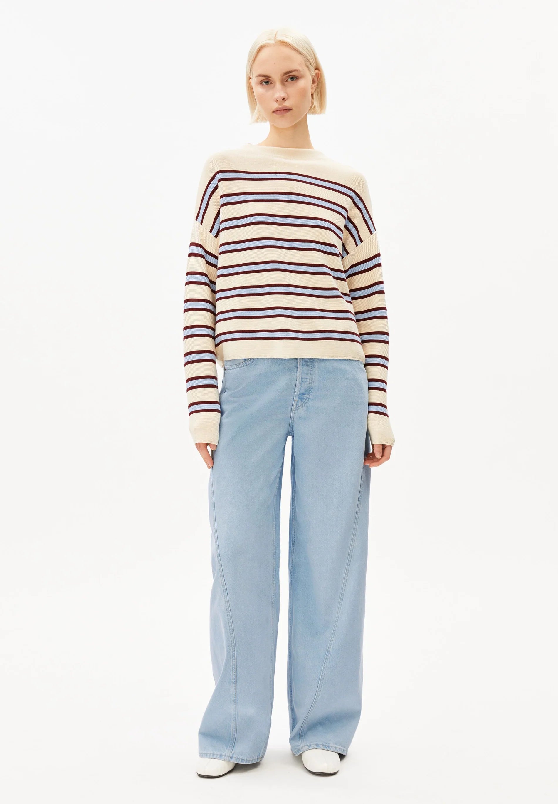 Merinaa Stripes Knit Sweater