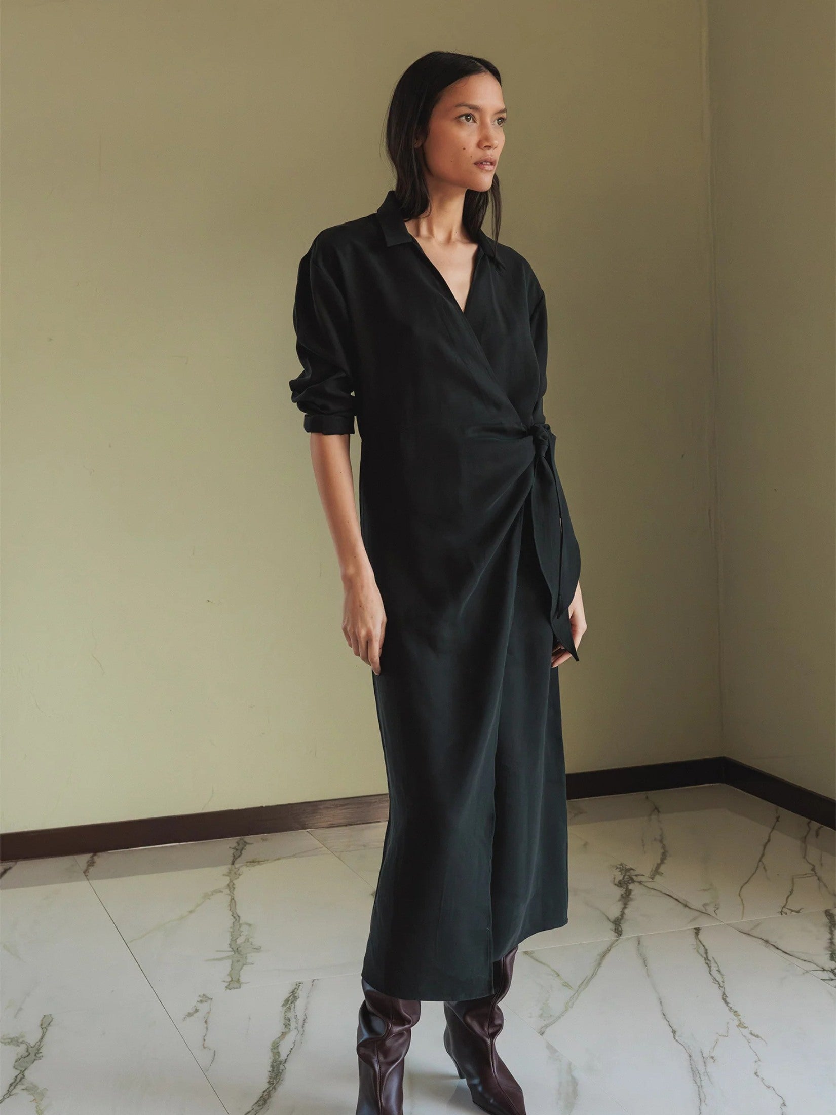 Knotted Draped Dress