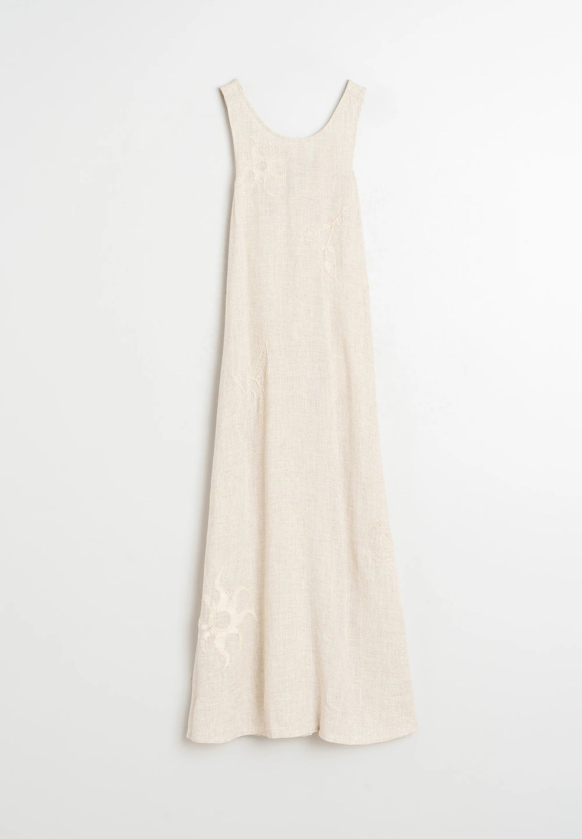 Natural Embroidered Dress