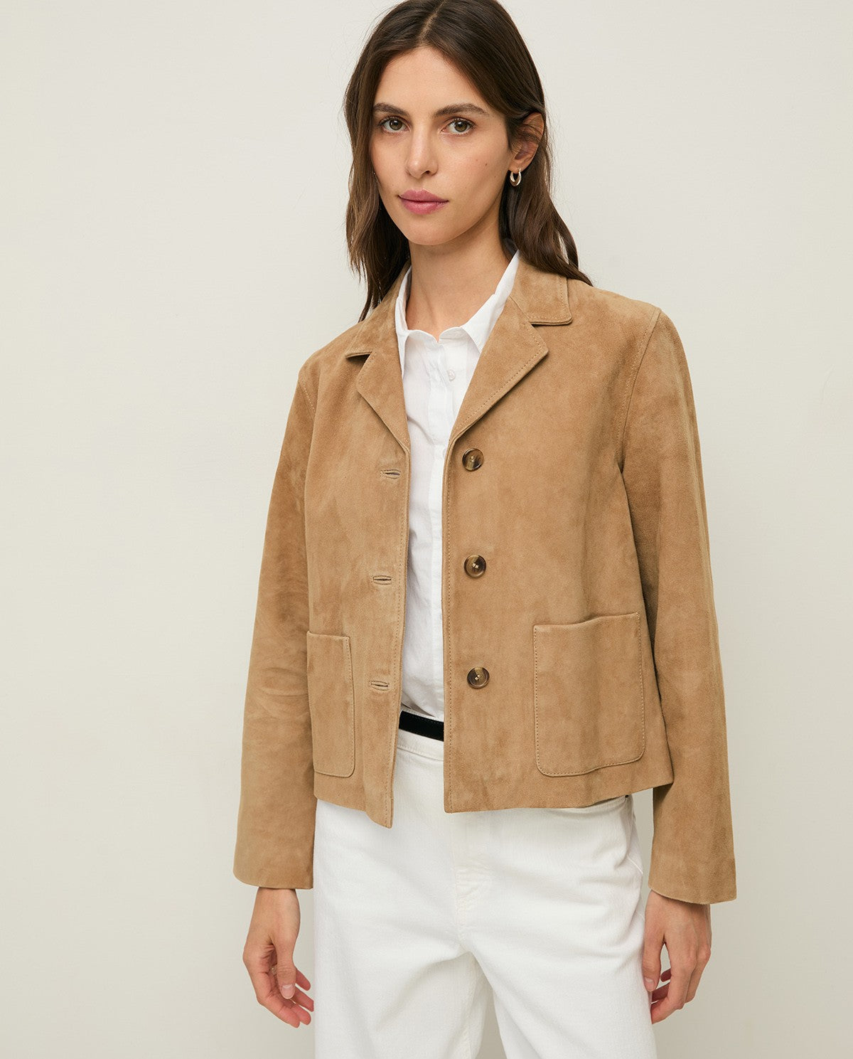 Suede Jacket With Lapels