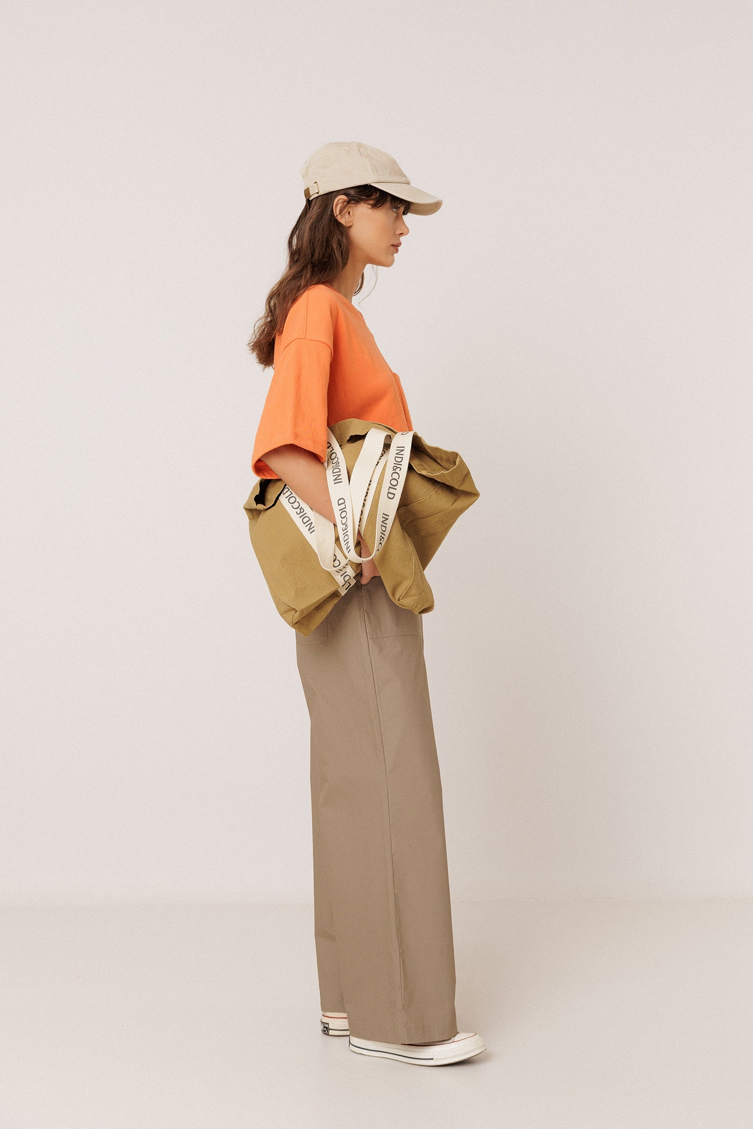 Elastic Poplin Pants