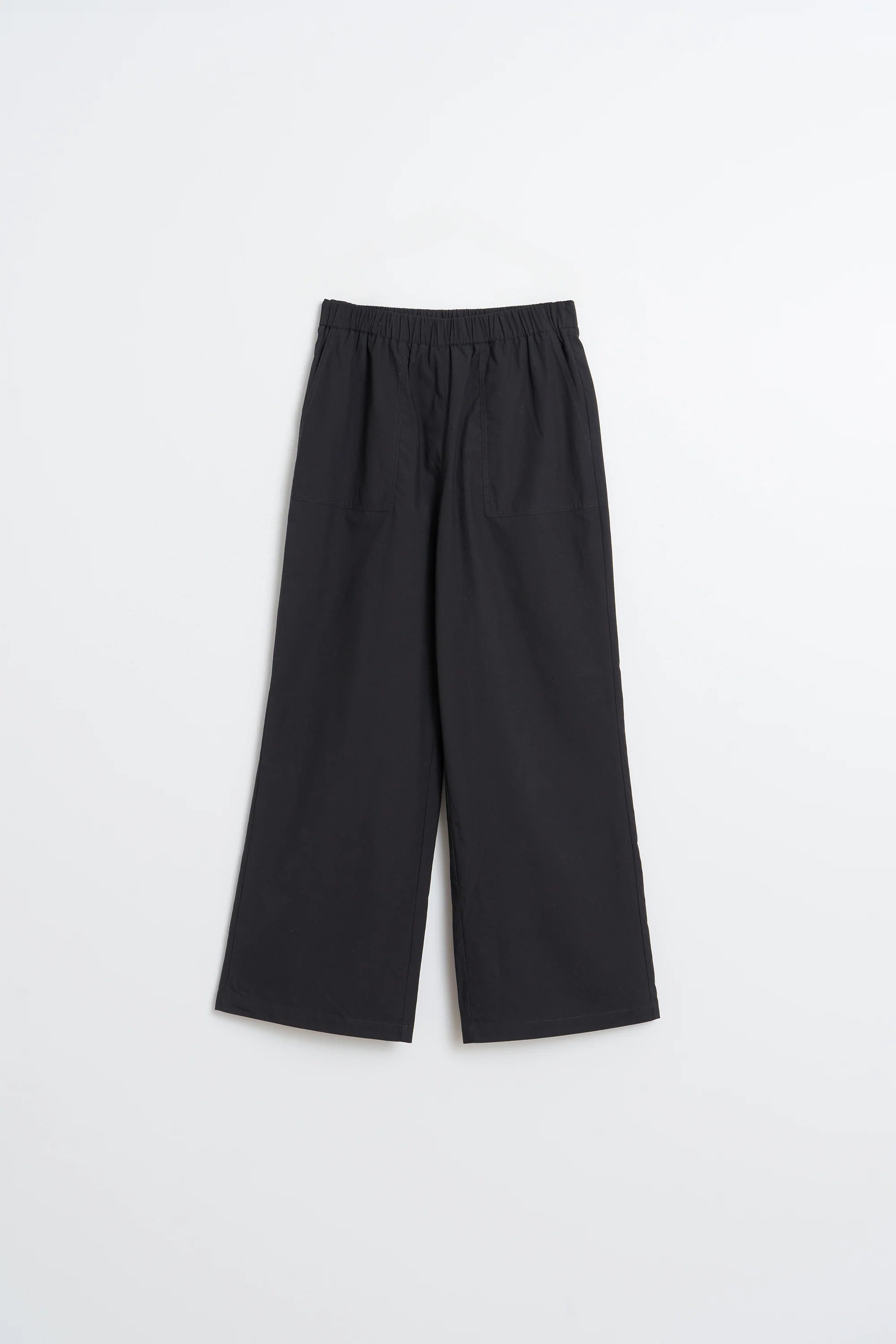 Elastic Poplin Pants