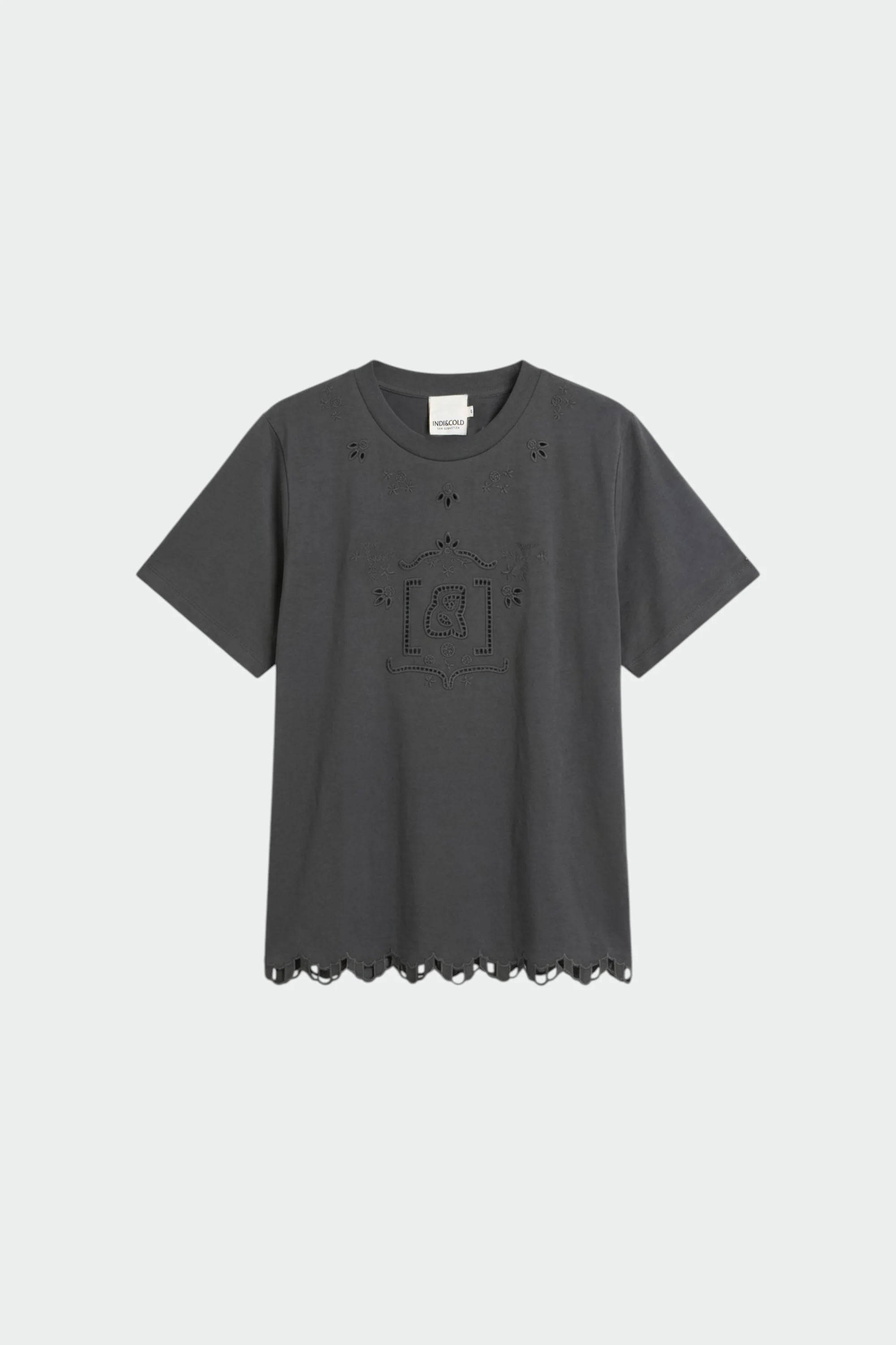 T-Shirt With Monogram Cutout