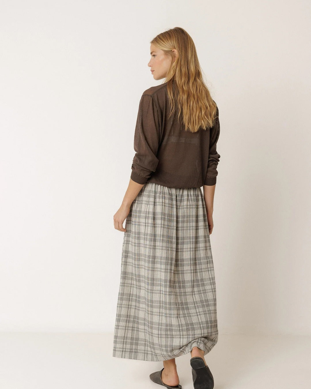 Cotton Plaid Skirt