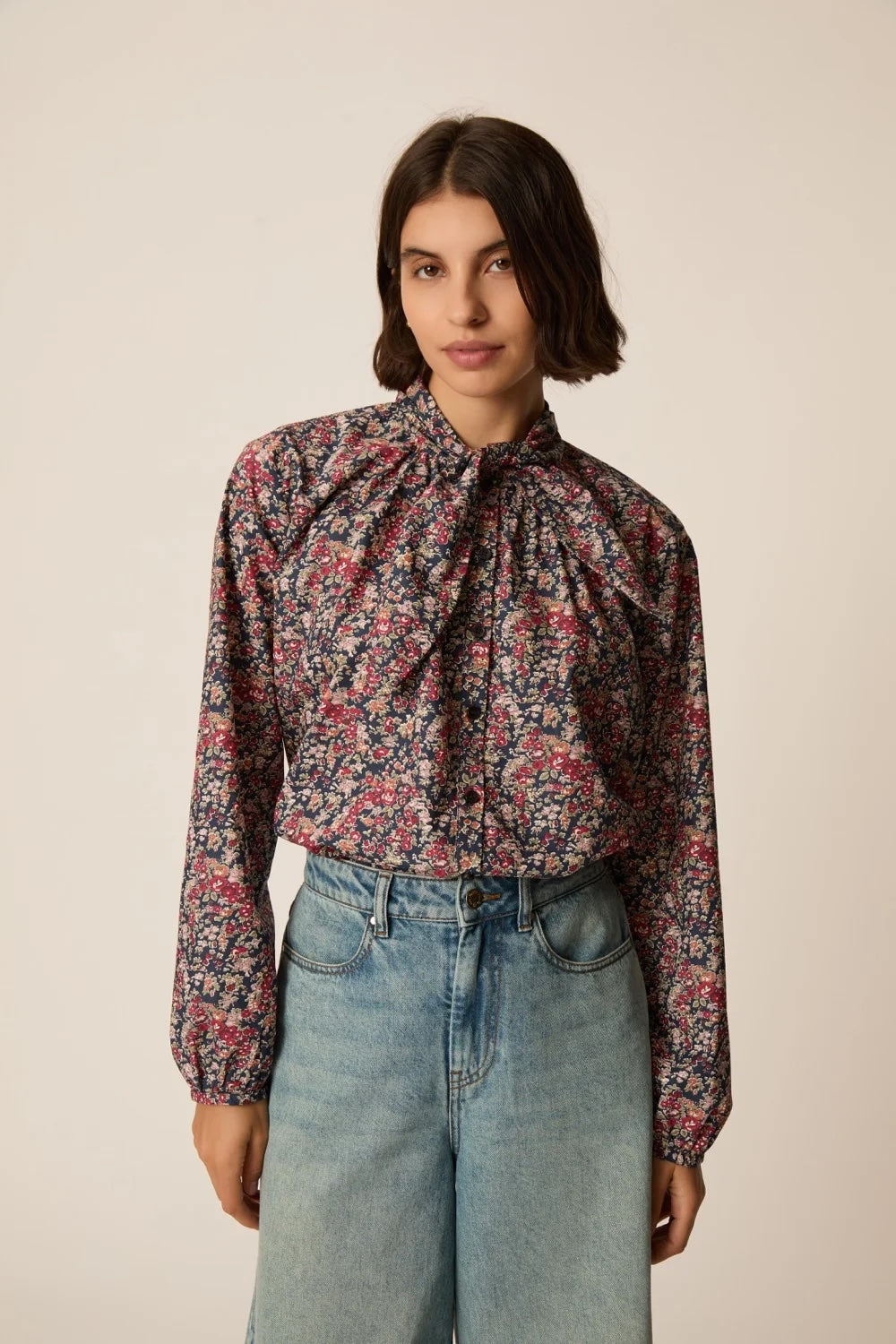 Rainbow Floral Blouse