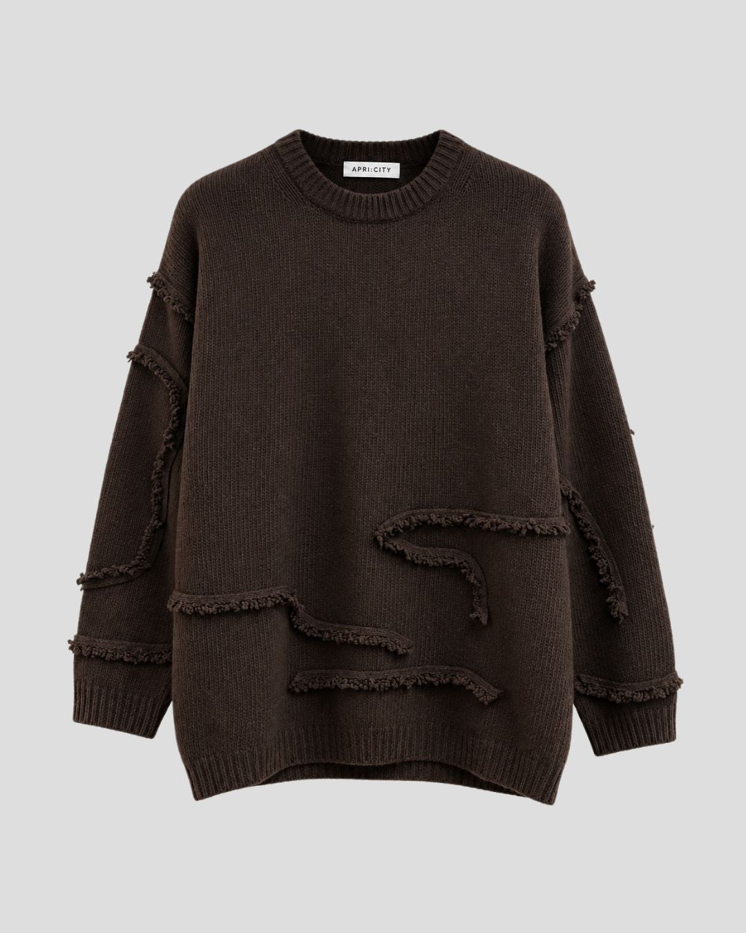 Yak Down Round Neck Sweater with Tassel
