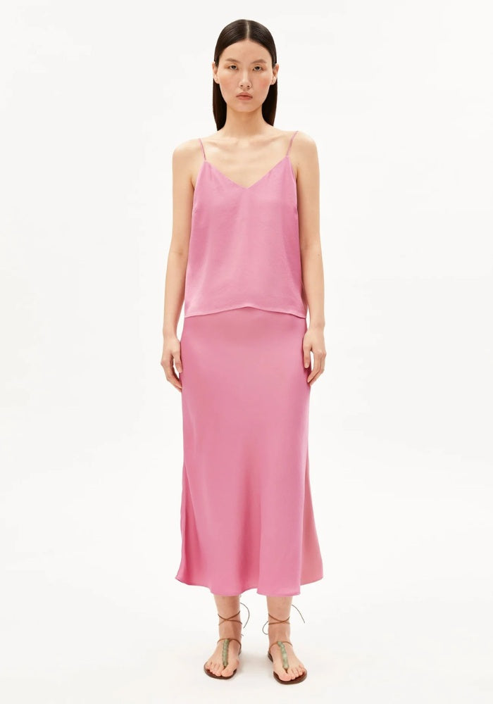 Lenovaa Satin Slip Skirt