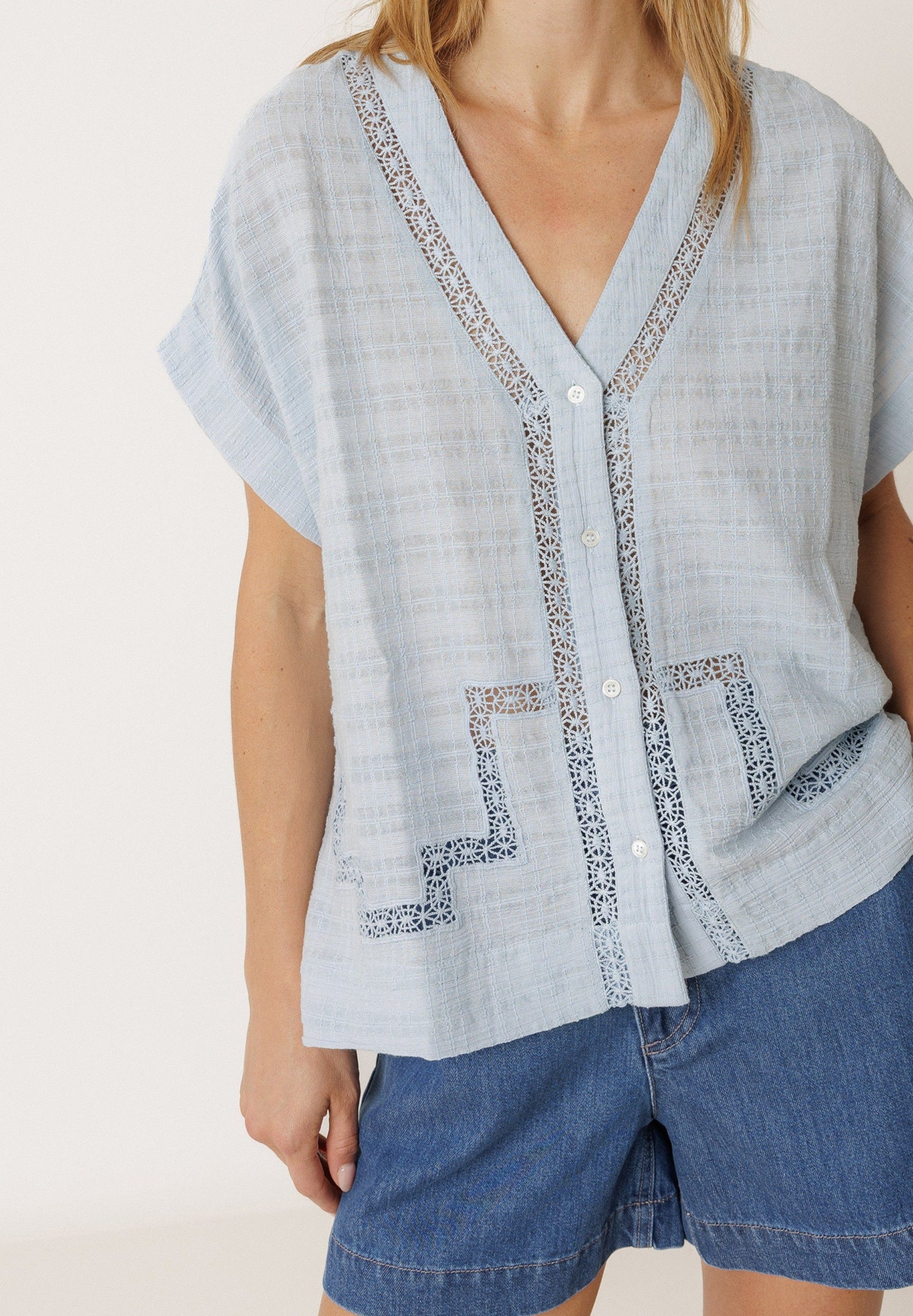 Inset Lace Shirt